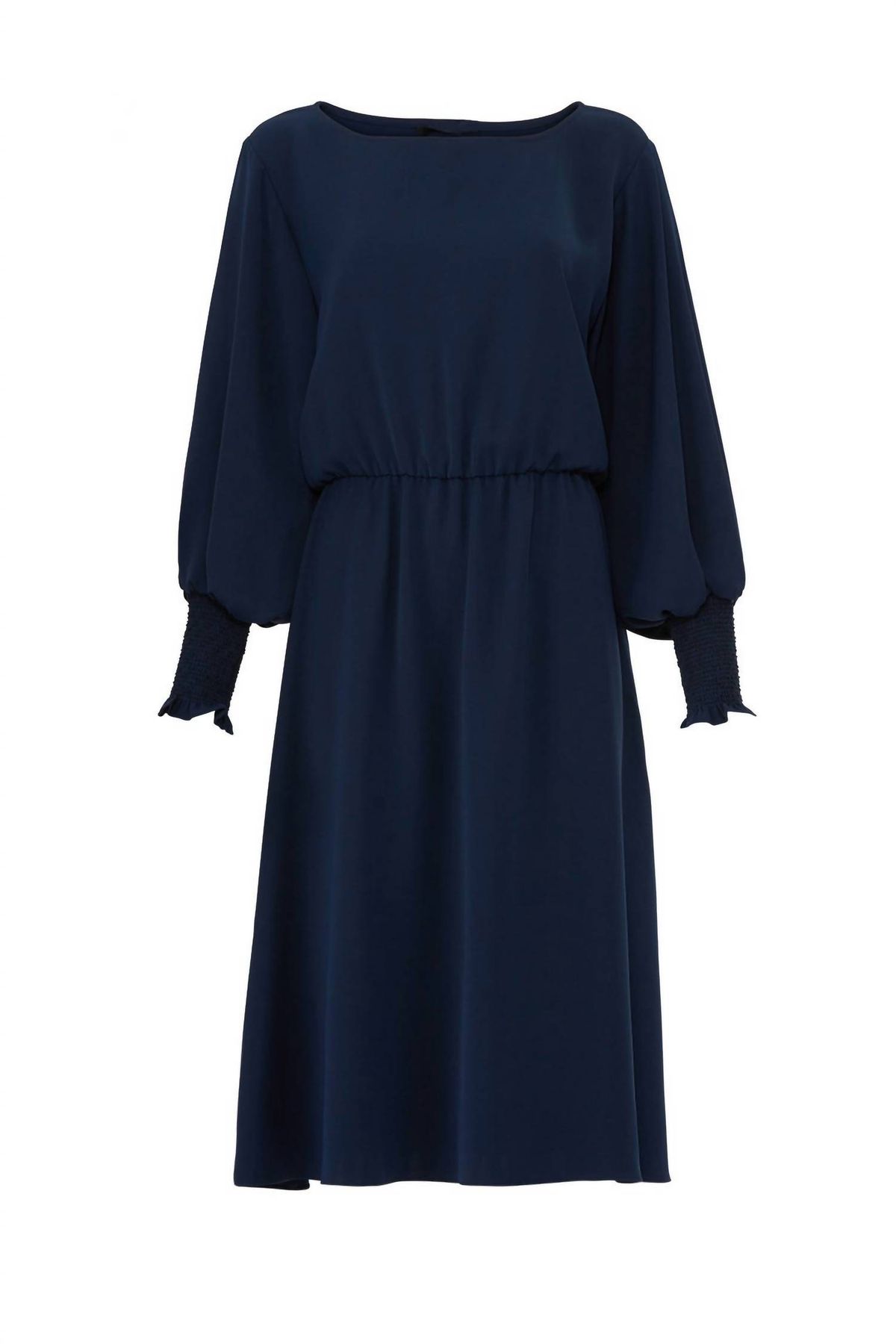 Style 1-2908414542-649-1 JAY GODFREY Size 2 Long Sleeve Navy Blue Cocktail Dress on Queenly