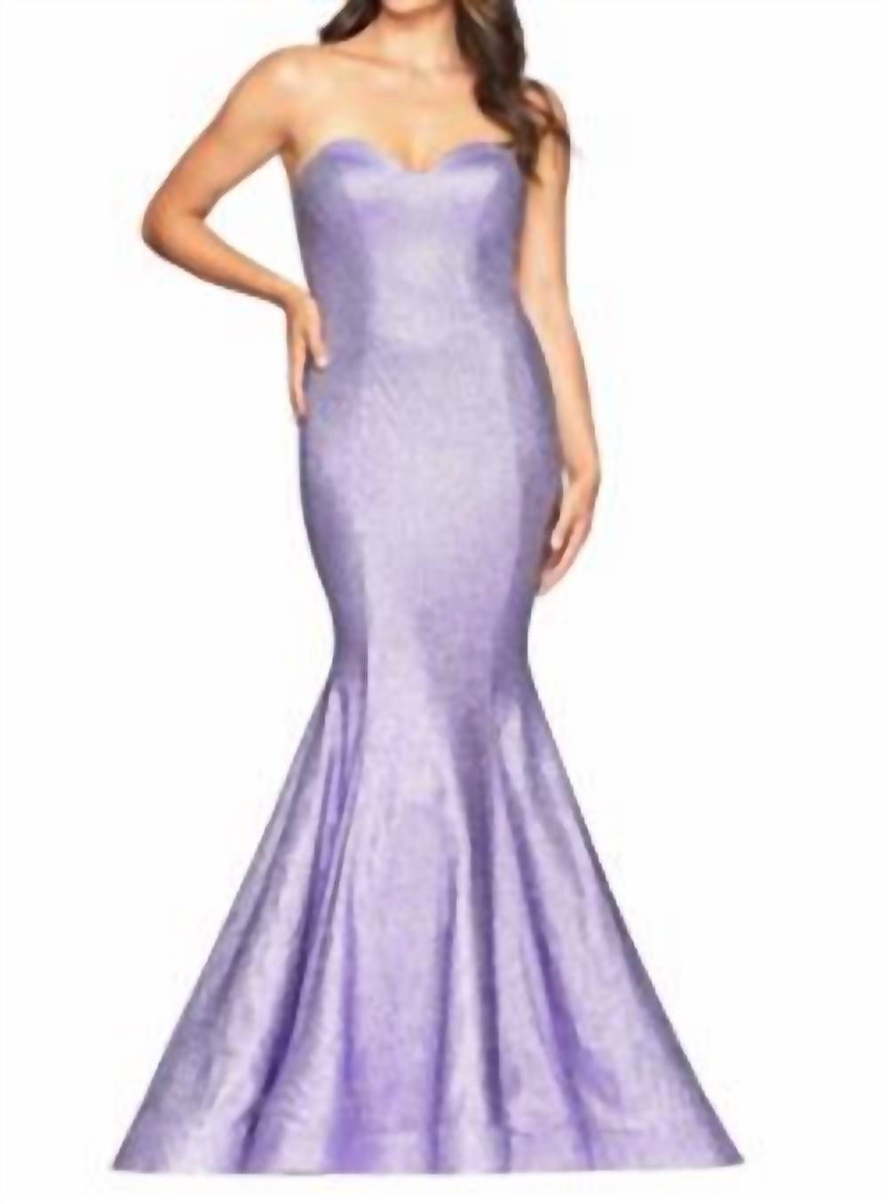 Style 1-34128929-238 FAVIANA Size 12 Purple Mermaid Dress on Queenly