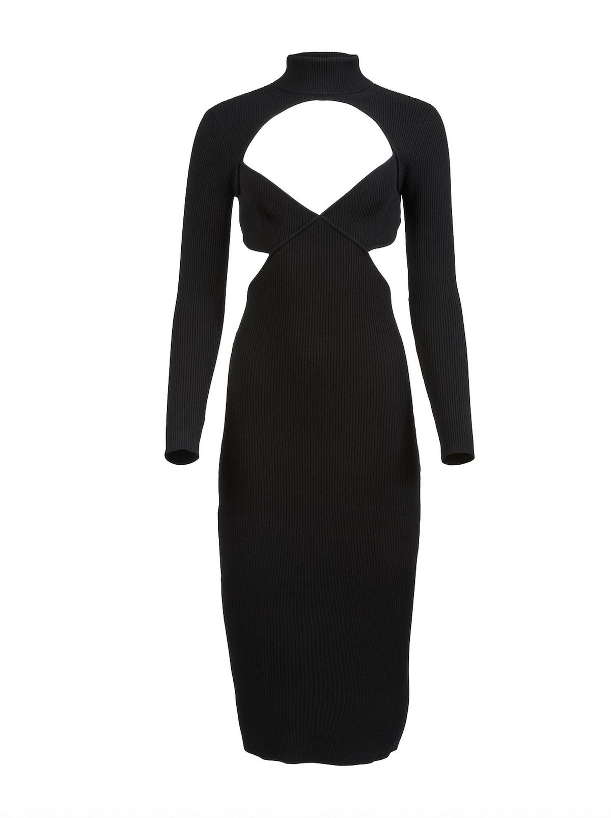 Style 1-3716331285-149 Fleur Du Mal Size L Long Sleeve Black Cocktail Dress on Queenly