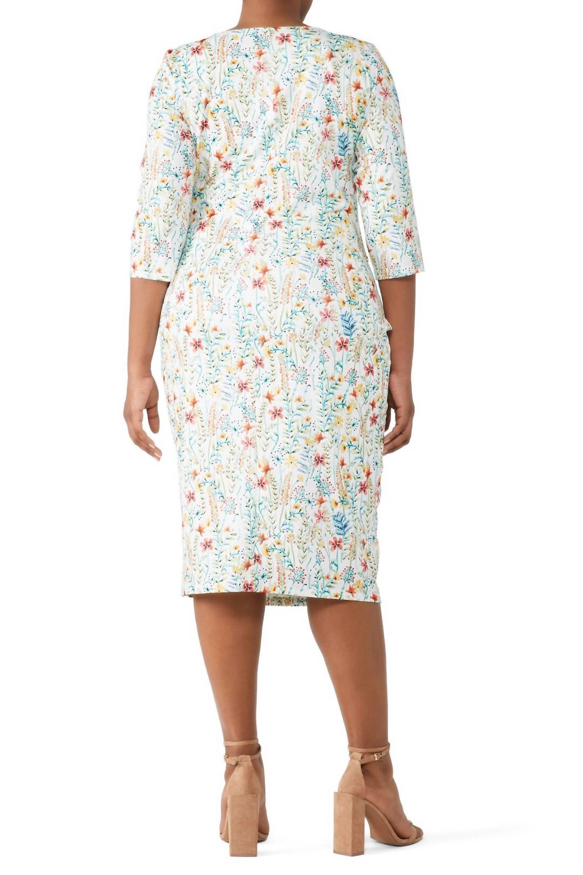 Style 1-3757373068-472-1 Jason Wu x ELOQUII Plus Size 16 Floral White Cocktail Dress on Queenly