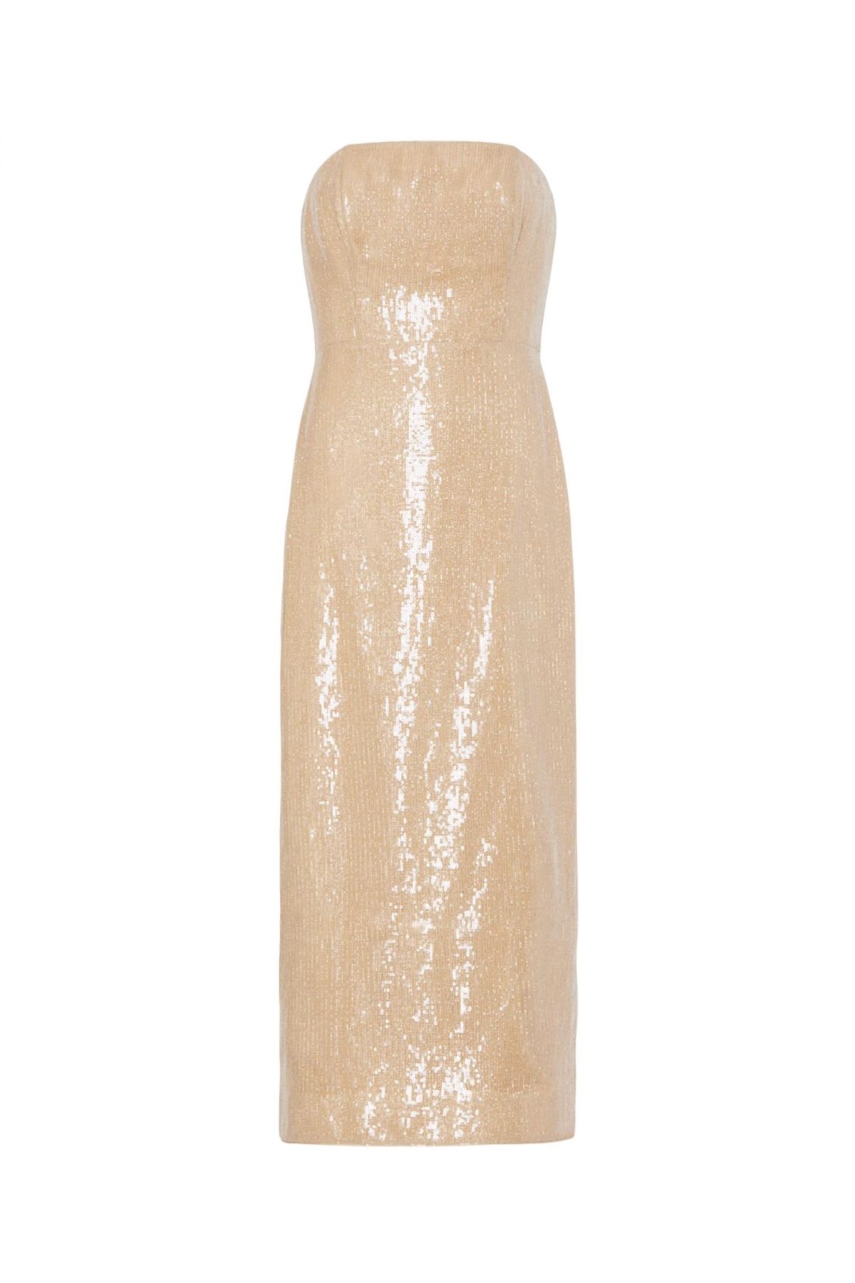Style 1-3801793314-425 MILLY Size 8 Strapless Gold Cocktail Dress on Queenly