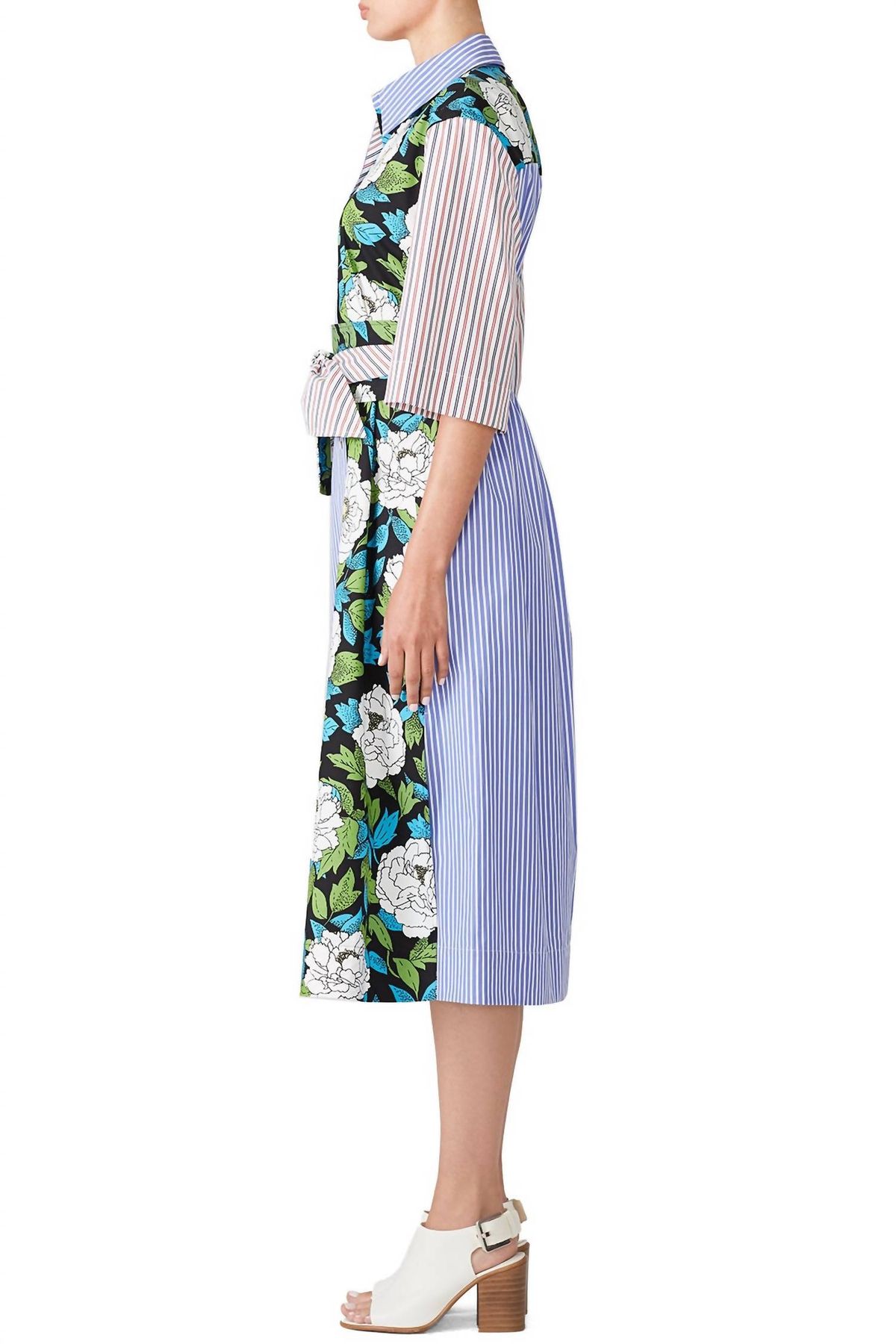 Style 1-3822214509-5673-1 Diane von Furstenberg Size XS High Neck Floral Blue Cocktail Dress on Queenly