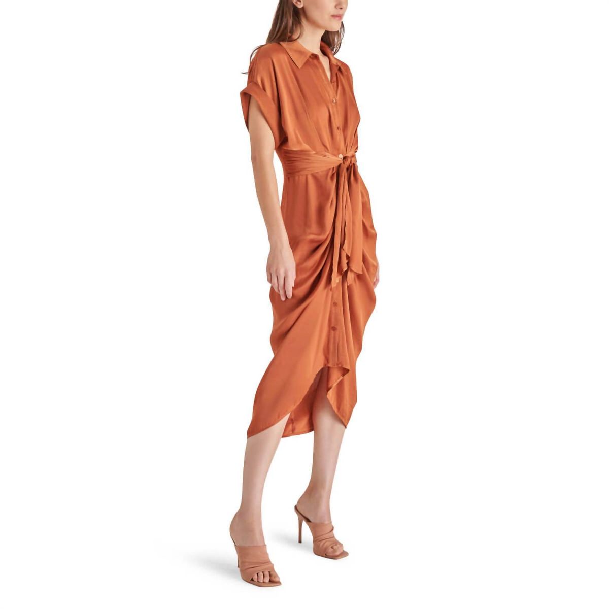 Style 1-4116841557-1498 STEVE MADDEN Size 4 Orange Cocktail Dress on Queenly