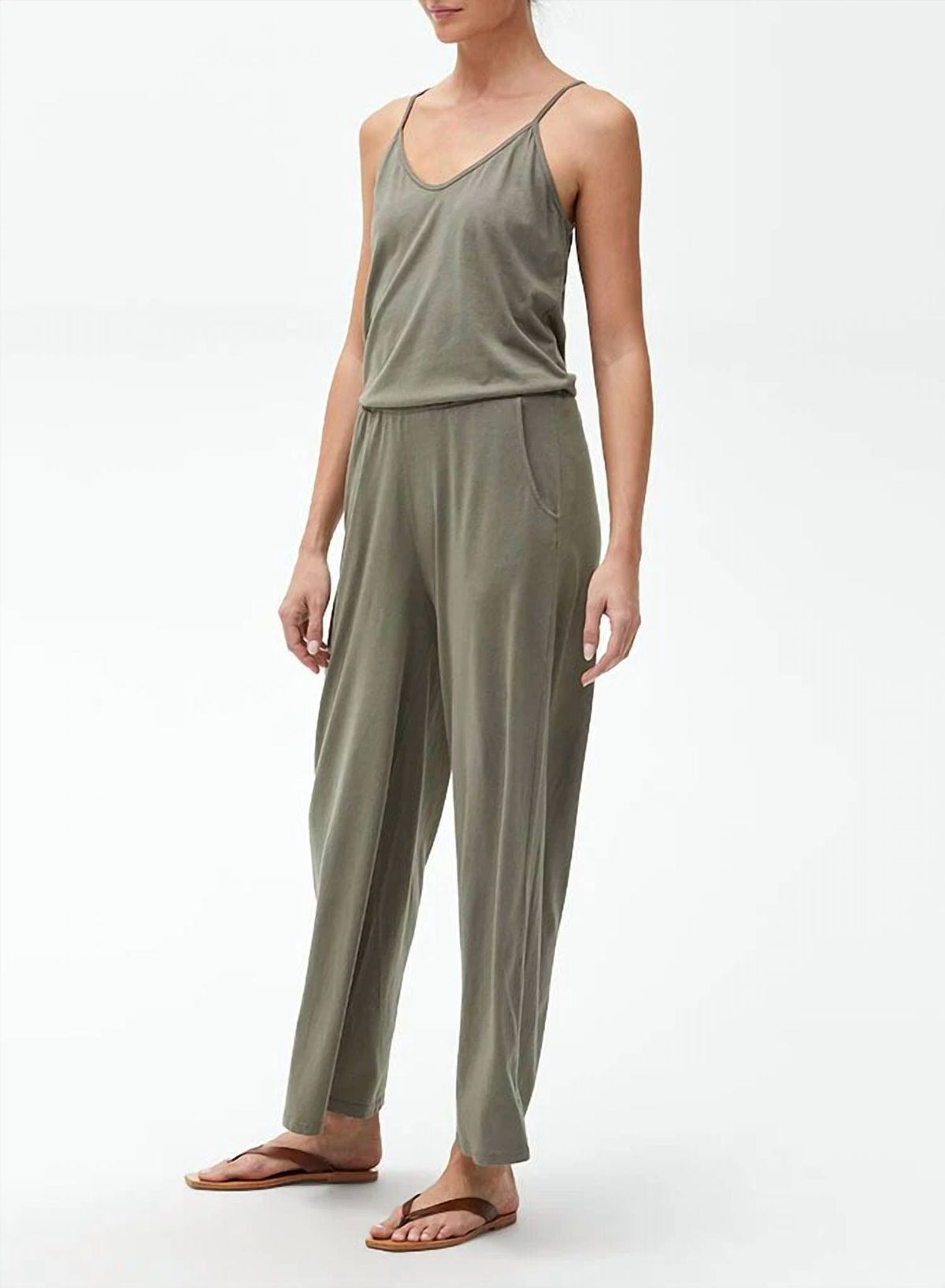 Style 1-412170987-149 Michael Stars Size L Green Formal Jumpsuit on Queenly