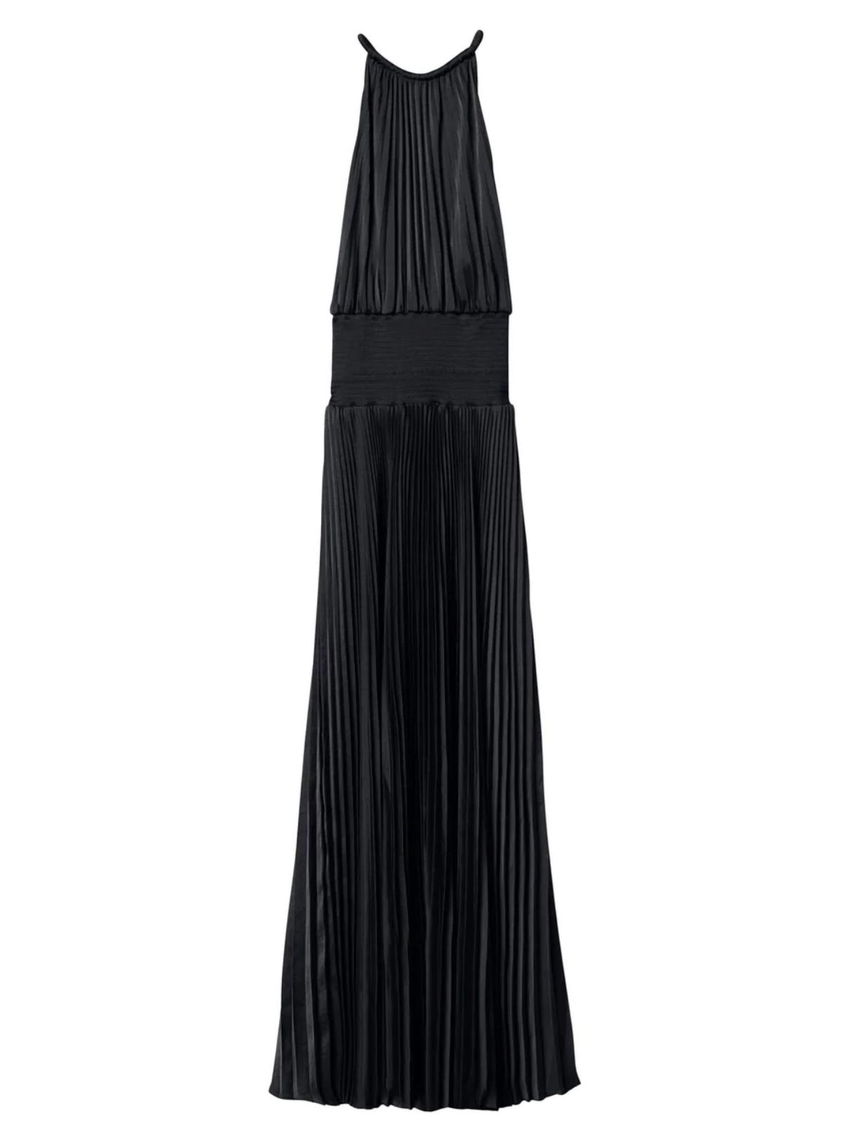 Style 1-429058229-649 A.L.C. Size 2 Halter Black Floor Length Maxi on Queenly