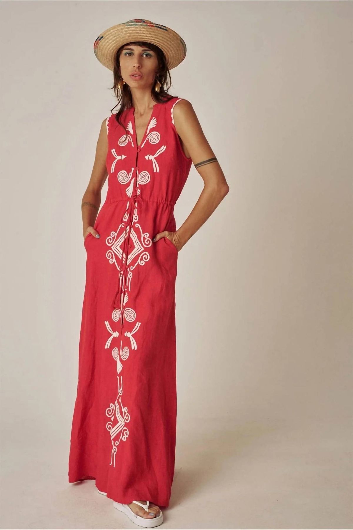 Style 1-807059938-74 CAROLINA K Size S Red Floor Length Maxi on Queenly