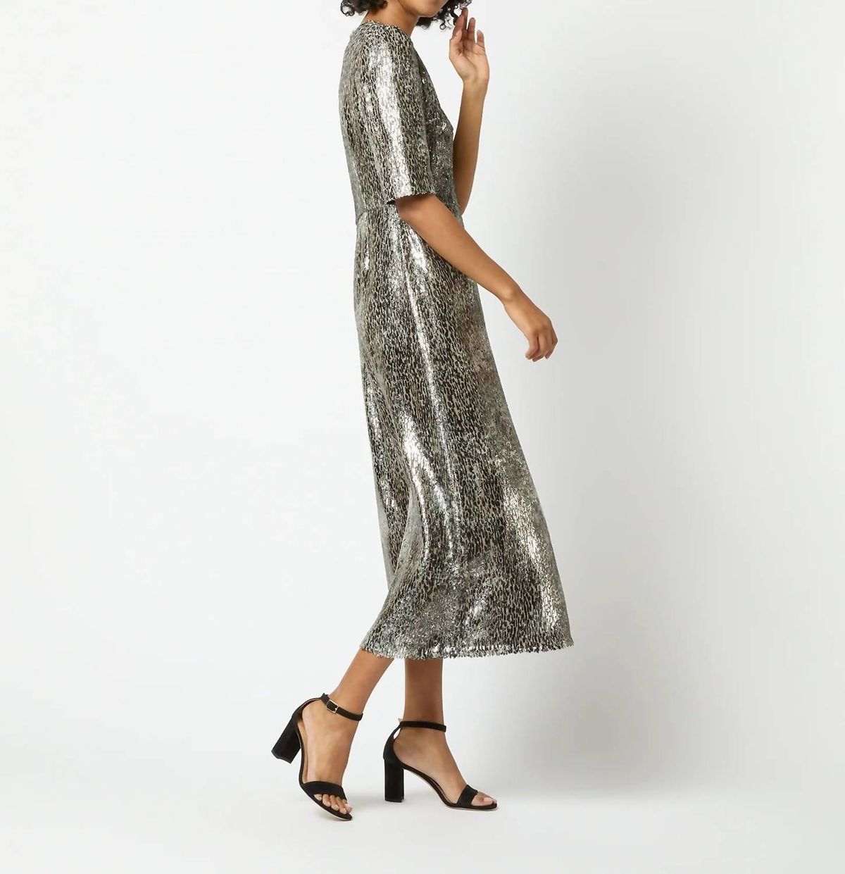 Style 1-1368051013-149 Ann Mashburn Size L Satin Gray Cocktail Dress on Queenly