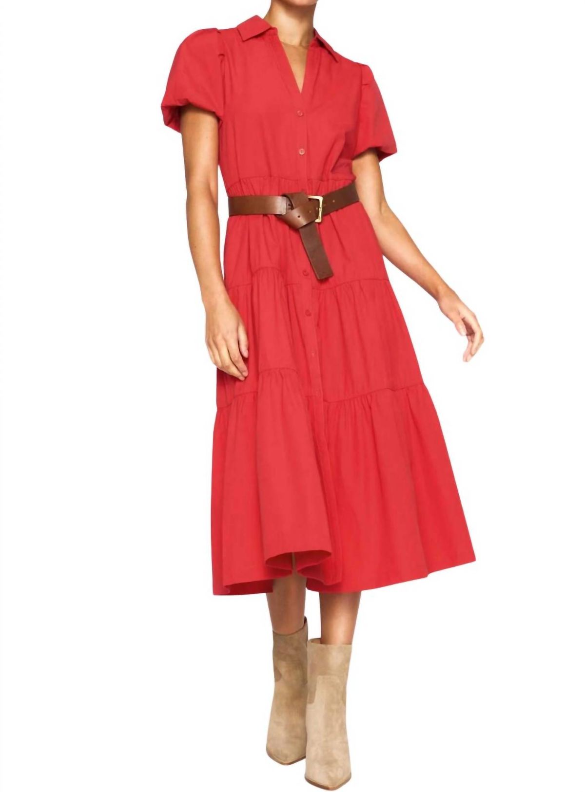 Style 1-1555630229-149 Brochu Walker Size L Red Cocktail Dress on Queenly