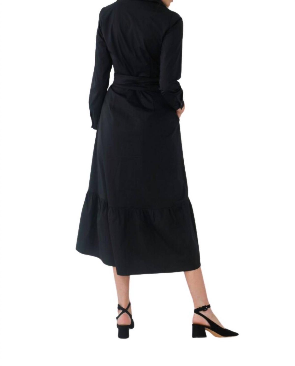 Style 1-3264779502-149 MONICA NERA Size L High Neck Black Floor Length Maxi on Queenly