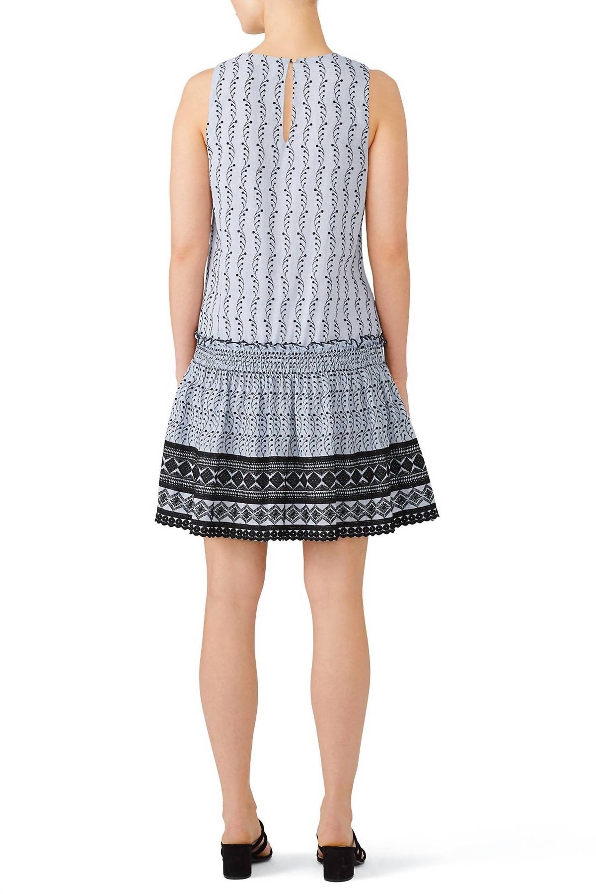 Style 1-3603002187-74-1 Waverly Grey Size S Blue Cocktail Dress on Queenly