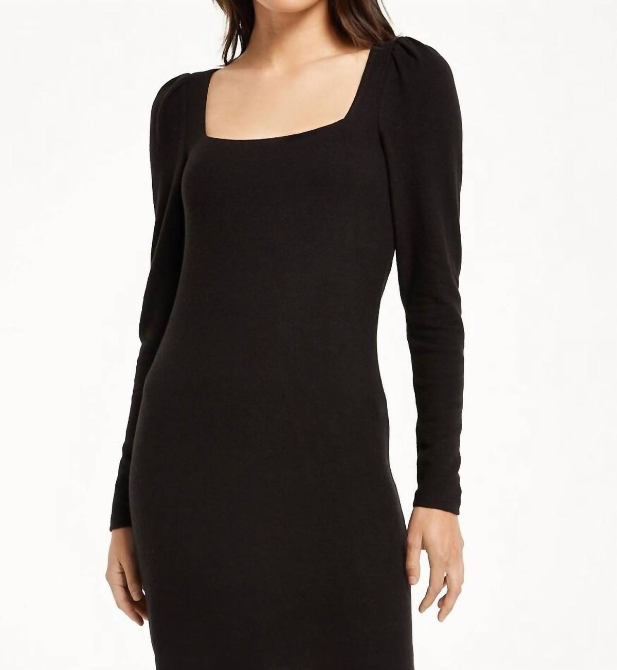 Style 1-3605707141-149 Z Supply Size L Long Sleeve Black Cocktail Dress on Queenly