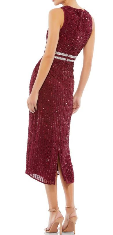Mac Duggal Size 10 Prom High Neck Red A-line Dress on Queenly