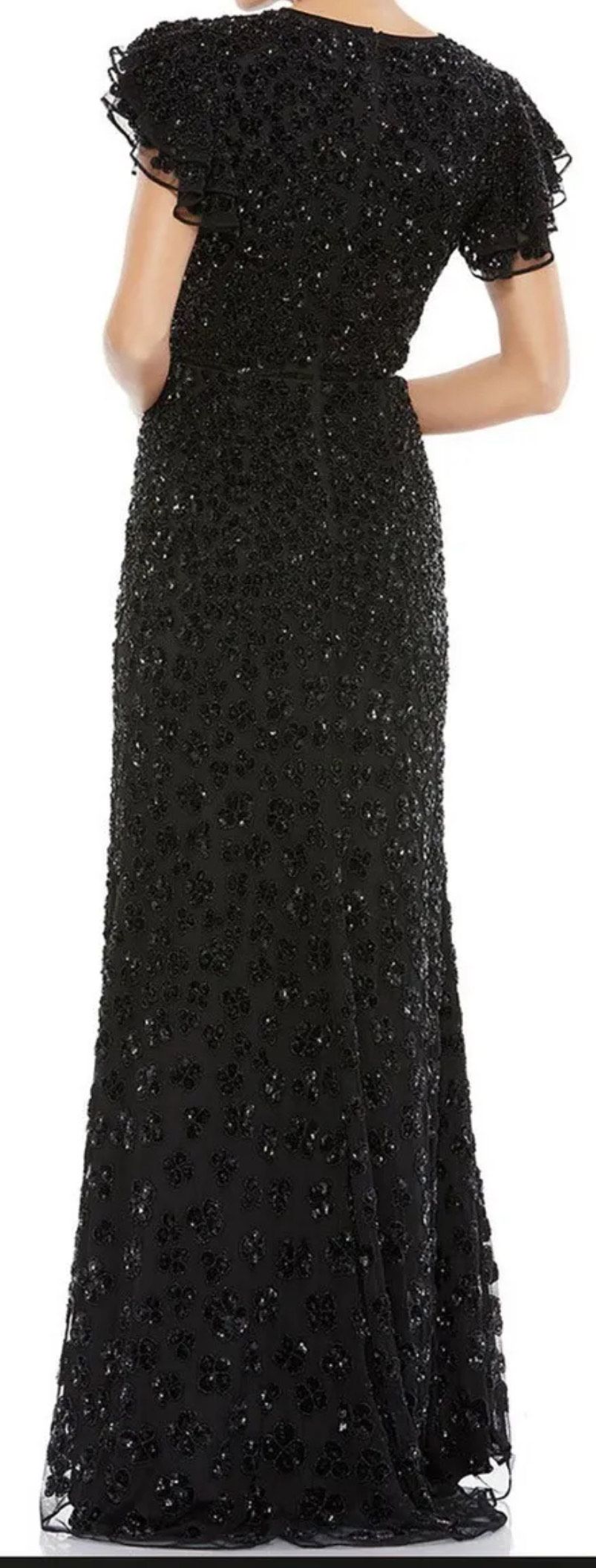 Style 10748 Mac Duggal Size 8 Prom High Neck Black A-line Dress on Queenly
