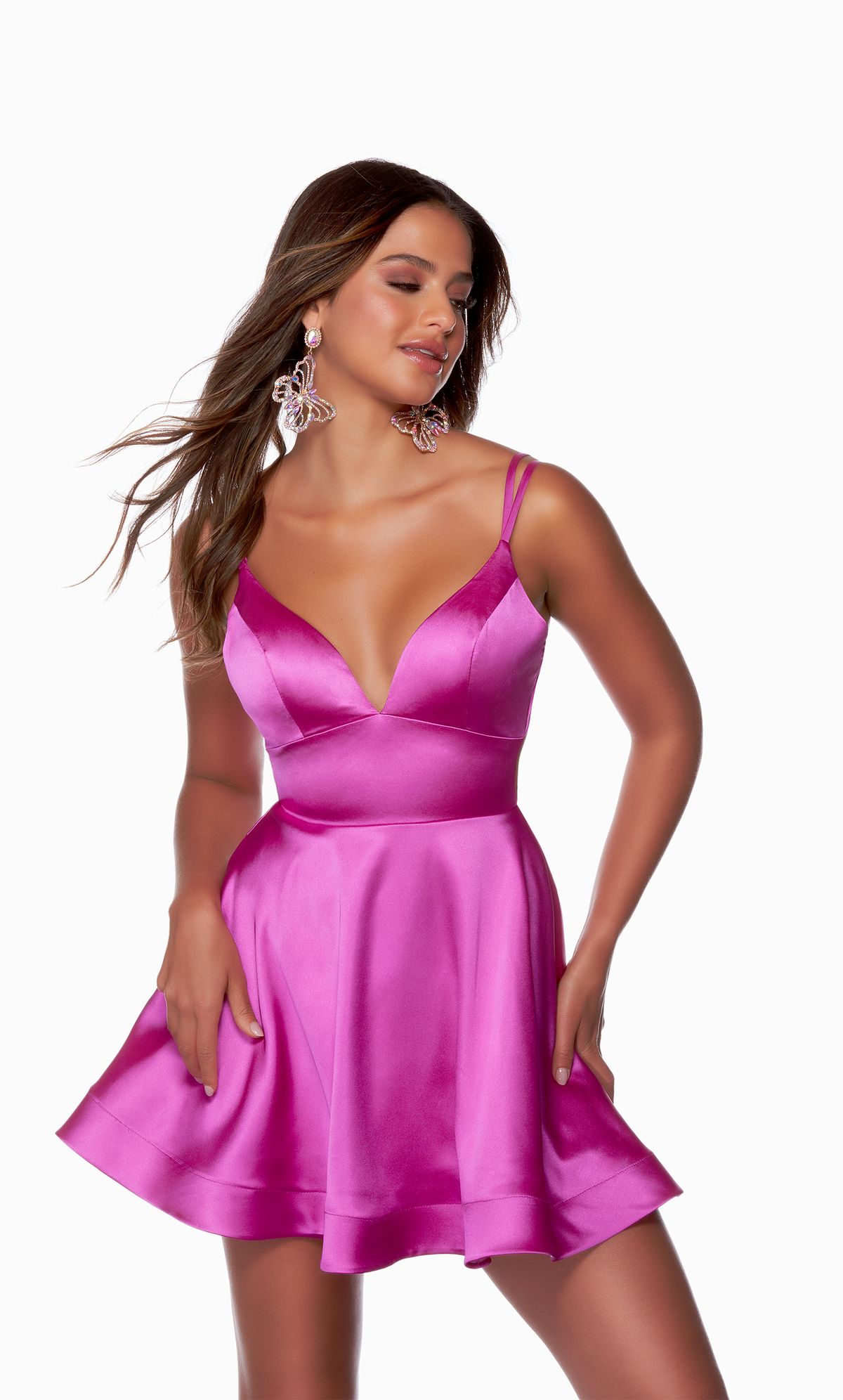 Style 1745 Alyce Paris Size 00 Purple A-line Dress on Queenly
