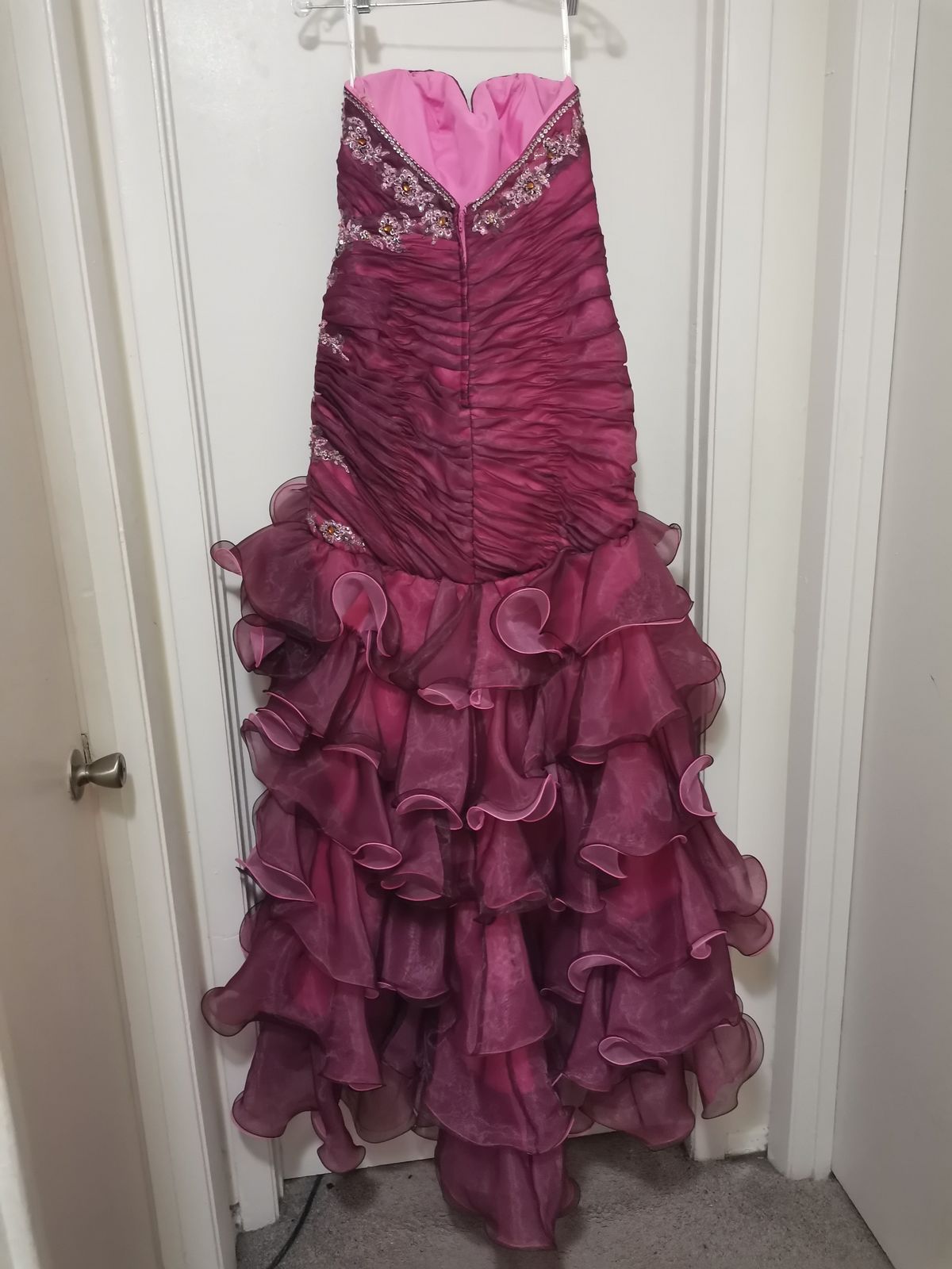 Tiffany Designs Size 12 Prom Pink Mermaid Dress on Queenly