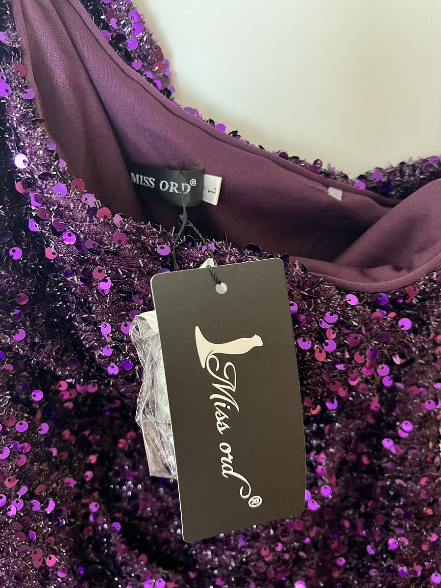 Size 8 One Shoulder Purple Mermaid Dress on Queenly