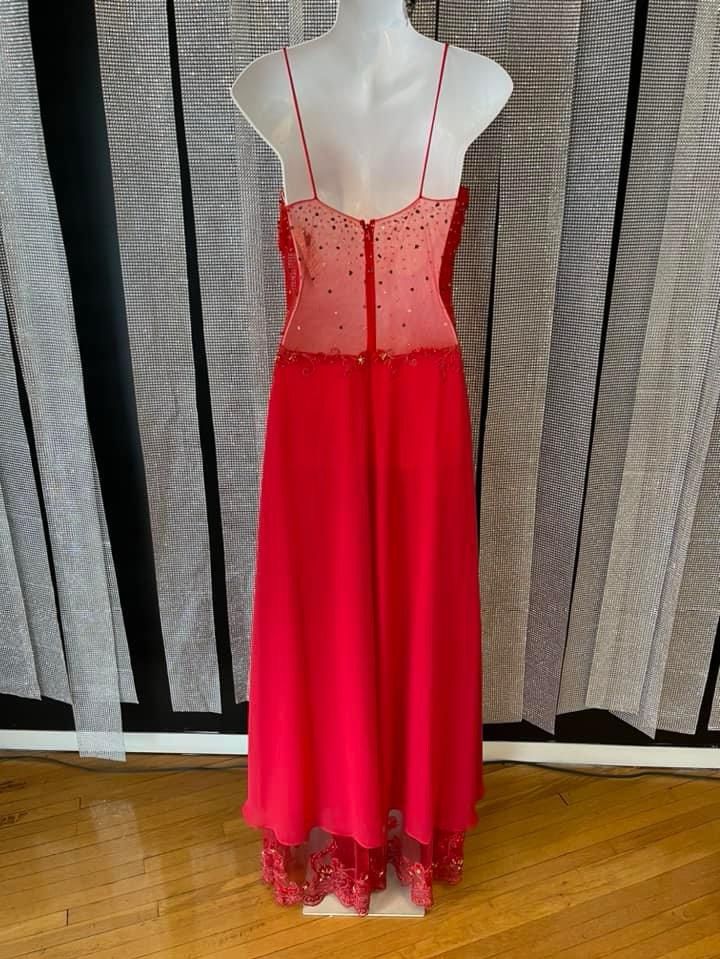 Size 4 Prom Red A-line Dress on Queenly