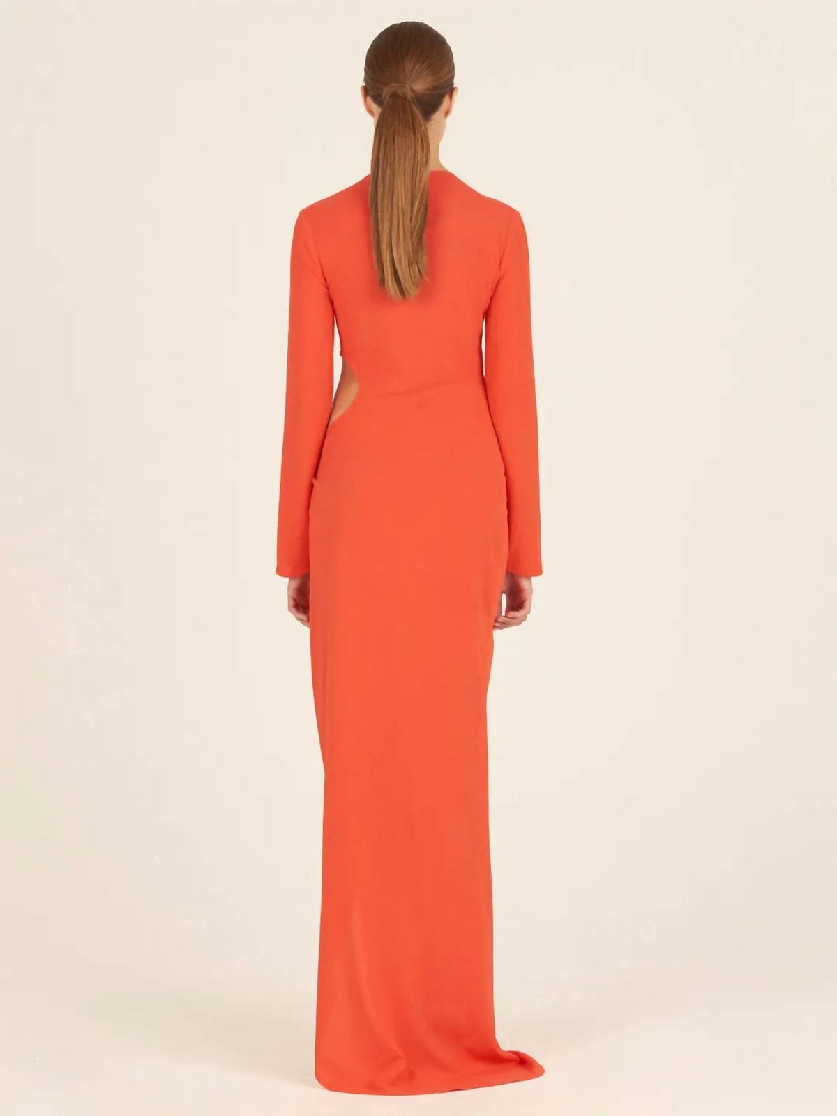 Style 1-3891553454-74 Silvia Tcherassi Size S Pageant Orange Floor Length Maxi on Queenly