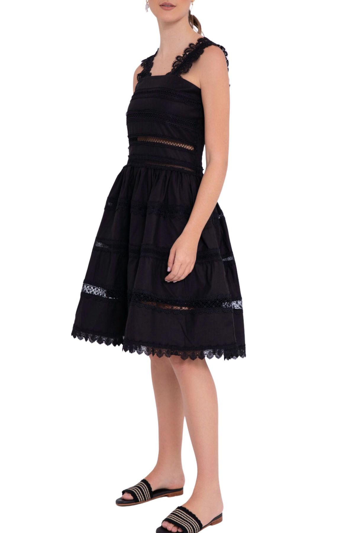 Style 1-3993161686-149 WAIMARI Size L Lace Black Cocktail Dress on Queenly