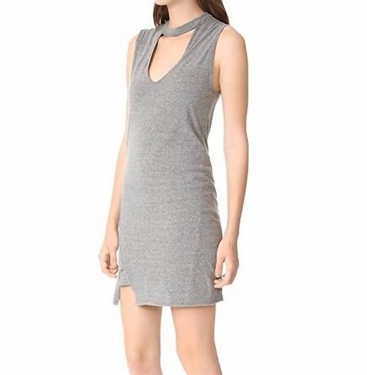 Style 1-410896369-74 Pam & Gela Size S Gray Cocktail Dress on Queenly