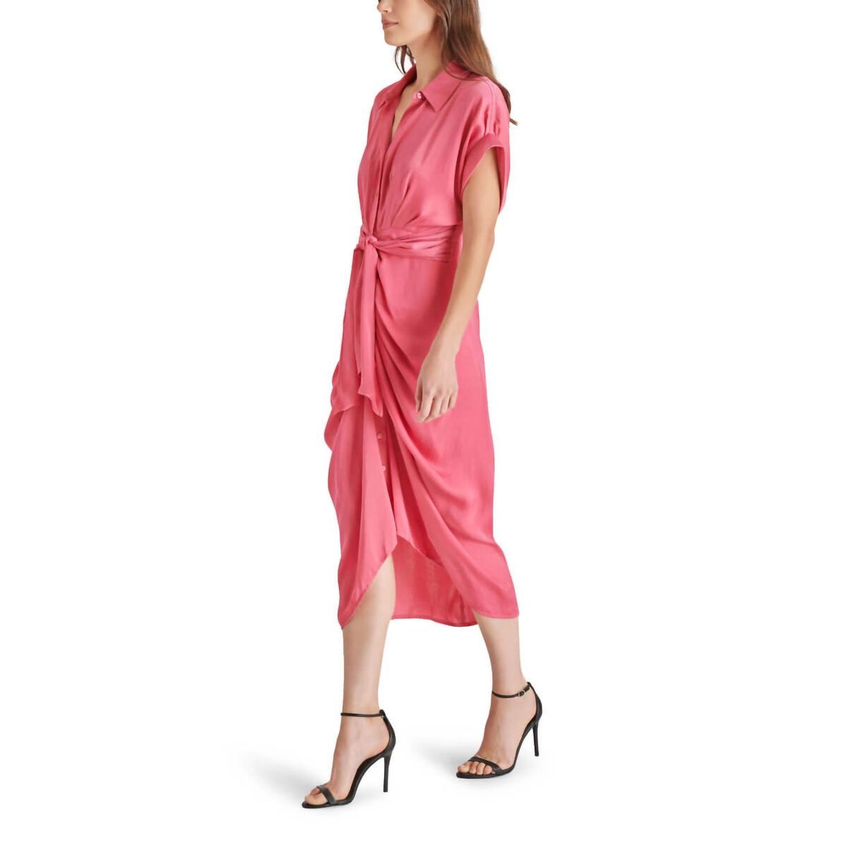Style 1-550437139-1498 STEVE MADDEN Size 4 High Neck Pink Cocktail Dress on Queenly