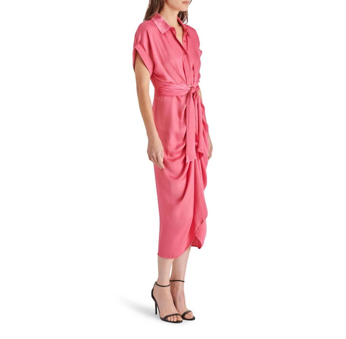 Style 1-550437139-1498 STEVE MADDEN Size 4 High Neck Pink Cocktail Dress on Queenly