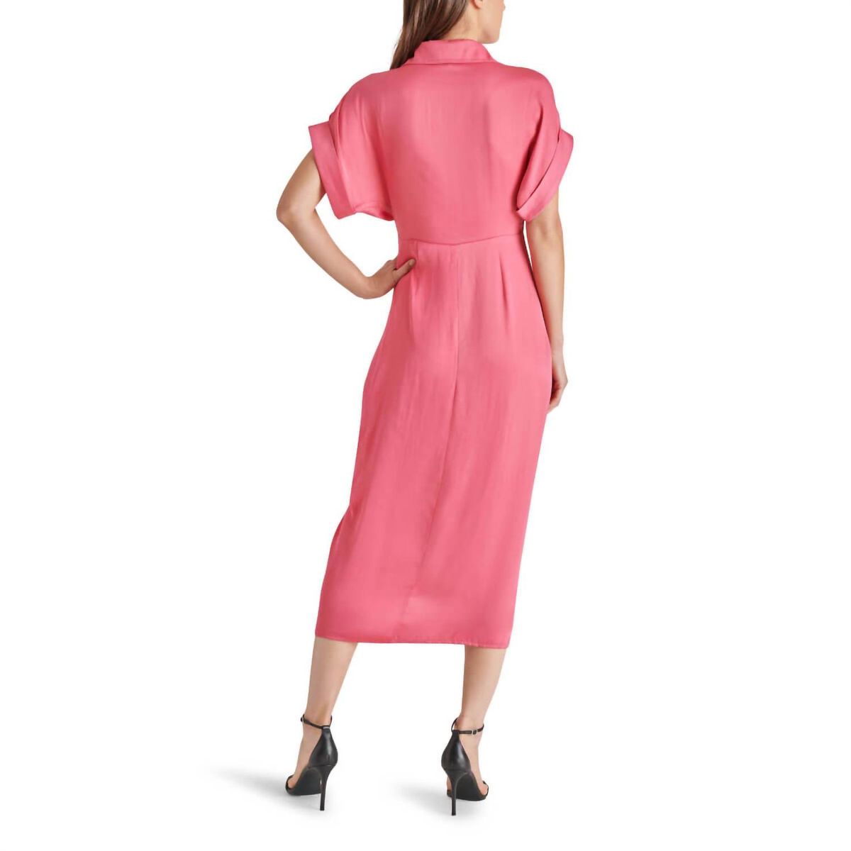 Style 1-550437139-649 STEVE MADDEN Size 2 High Neck Pink Cocktail Dress on Queenly