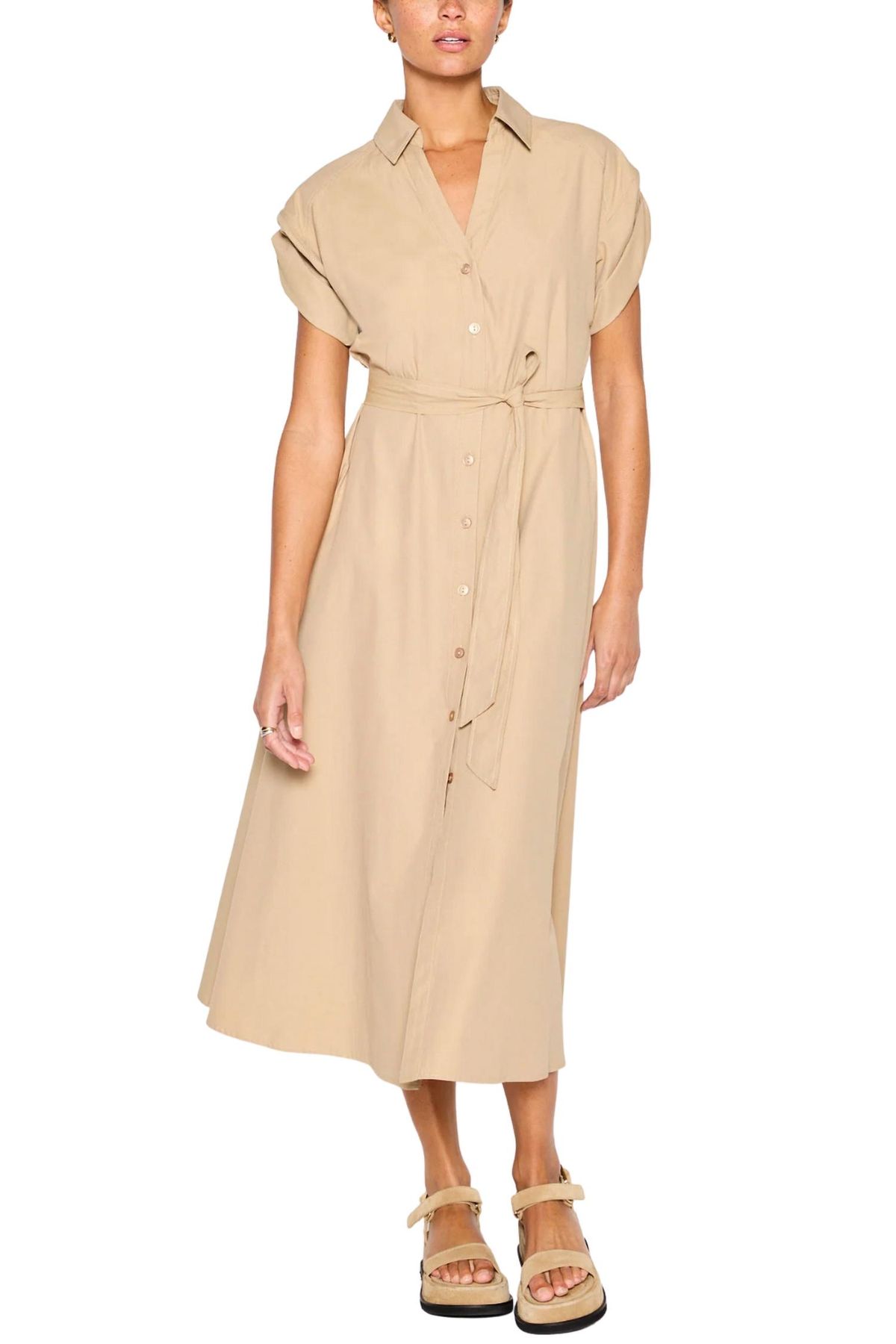 Style 1-65260423-149 Brochu Walker Size L High Neck Nude Cocktail Dress on Queenly