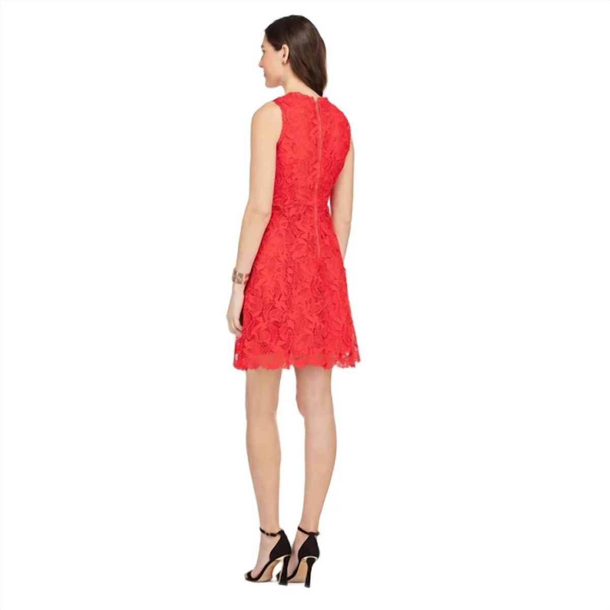 Style 1-1025945431-149 Jade Size L Lace Red Cocktail Dress on Queenly
