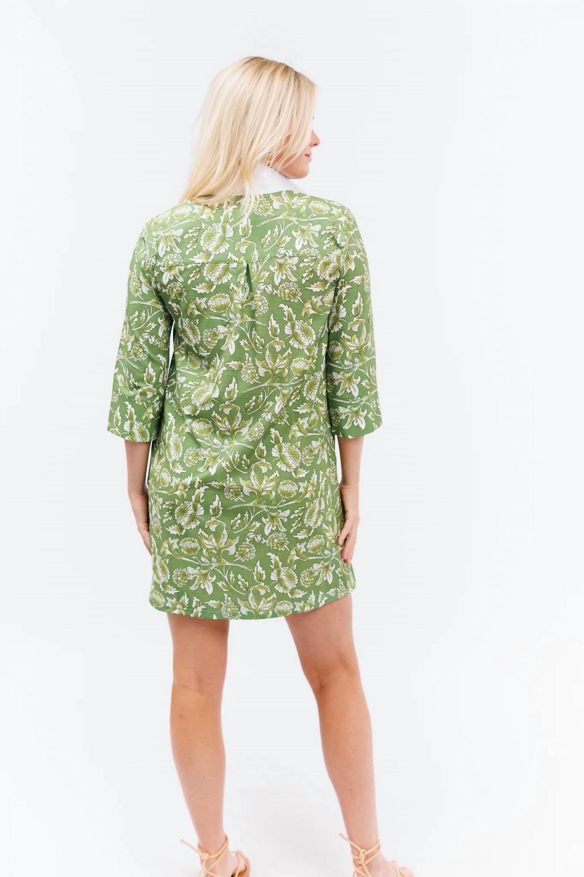 Style 1-1217145836-1691 SMITH & QUINN Size XL Long Sleeve Floral Green Cocktail Dress on Queenly