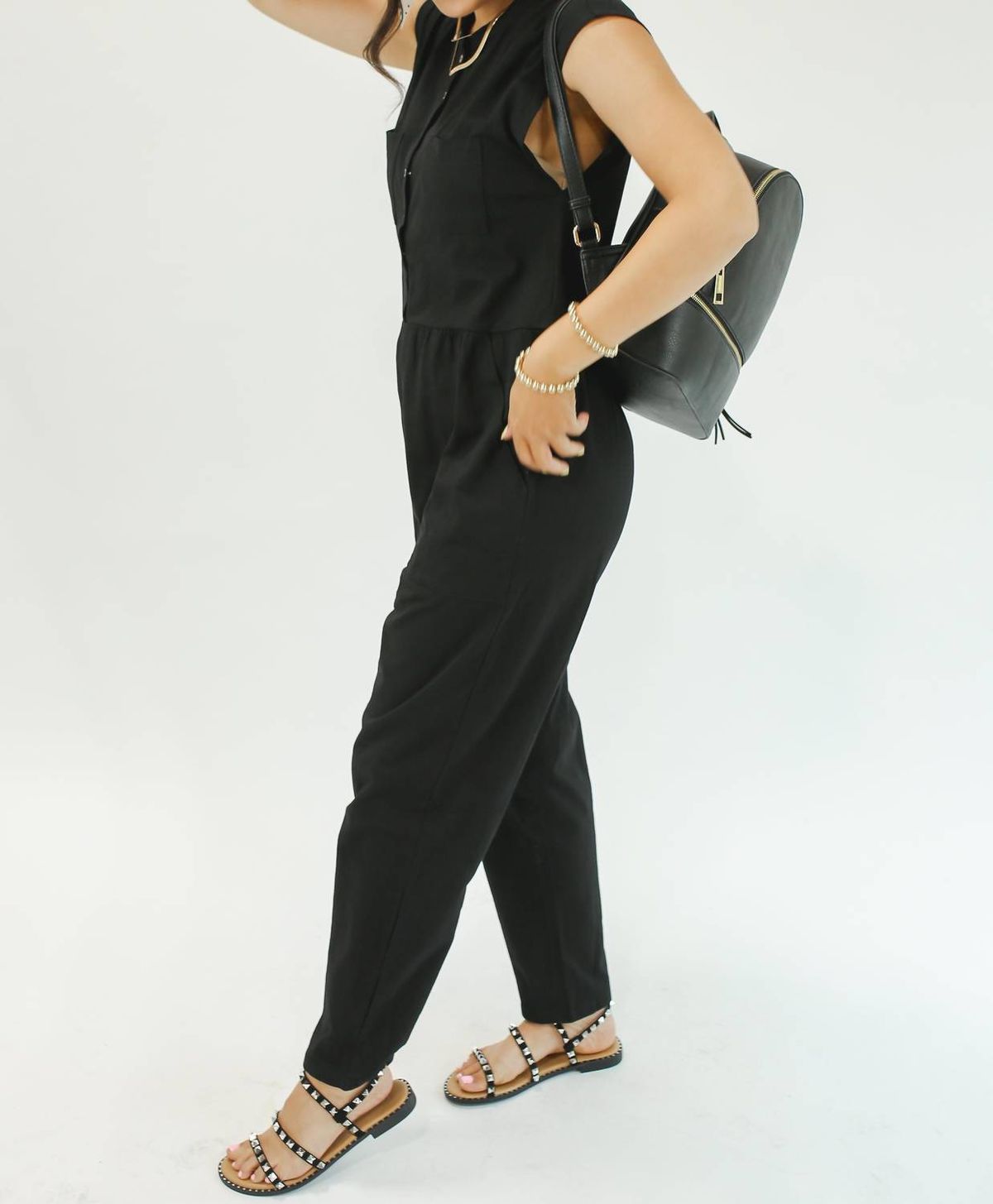 Style 1-1320668674-74 entro Size S Black Formal Jumpsuit on Queenly