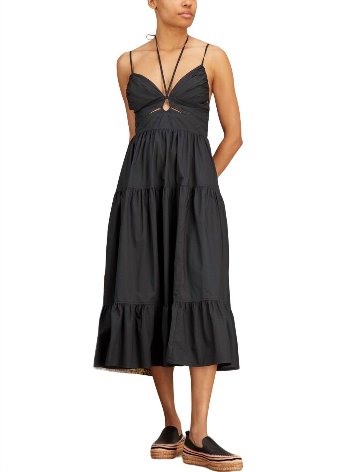 Style 1-1352715935-425 Ulla Johnson Size 8 Halter Black Cocktail Dress on Queenly