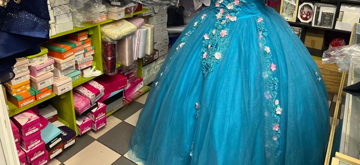 Plus Size 24 Blue Ball Gown on Queenly