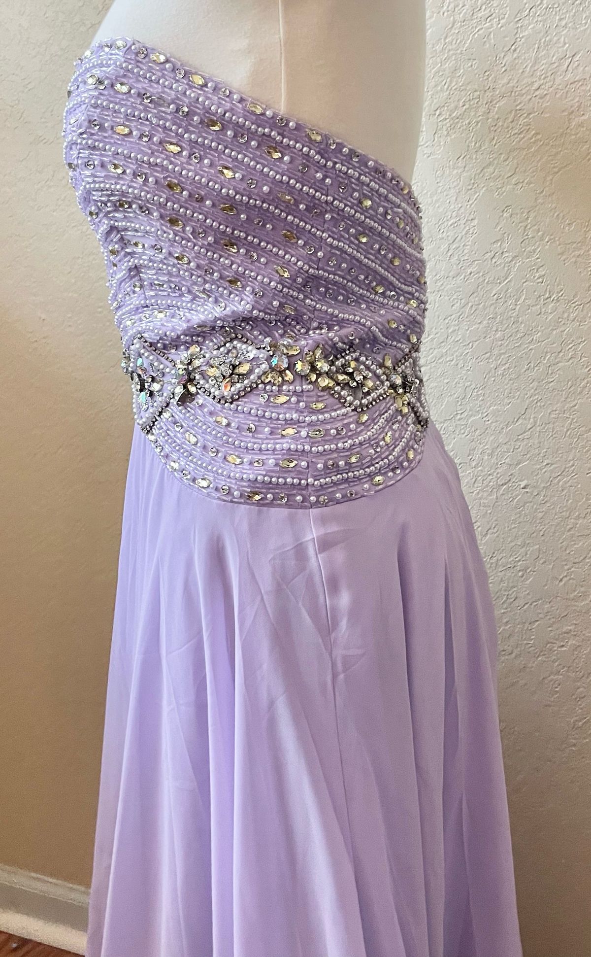 Blush Prom Size 8 Strapless Purple Floor Length Maxi on Queenly