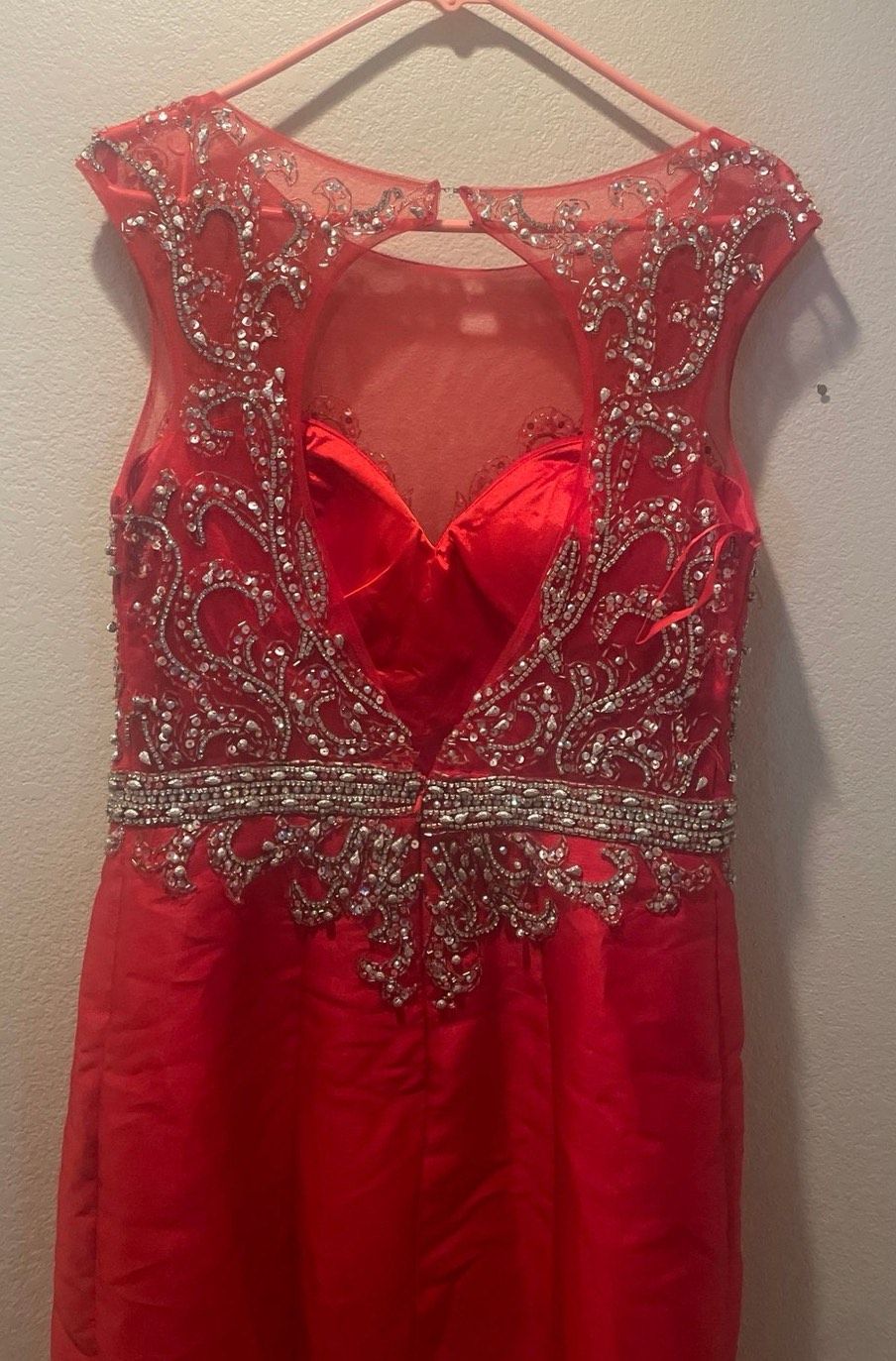 Size 12 Prom Red Mermaid Dress on Queenly