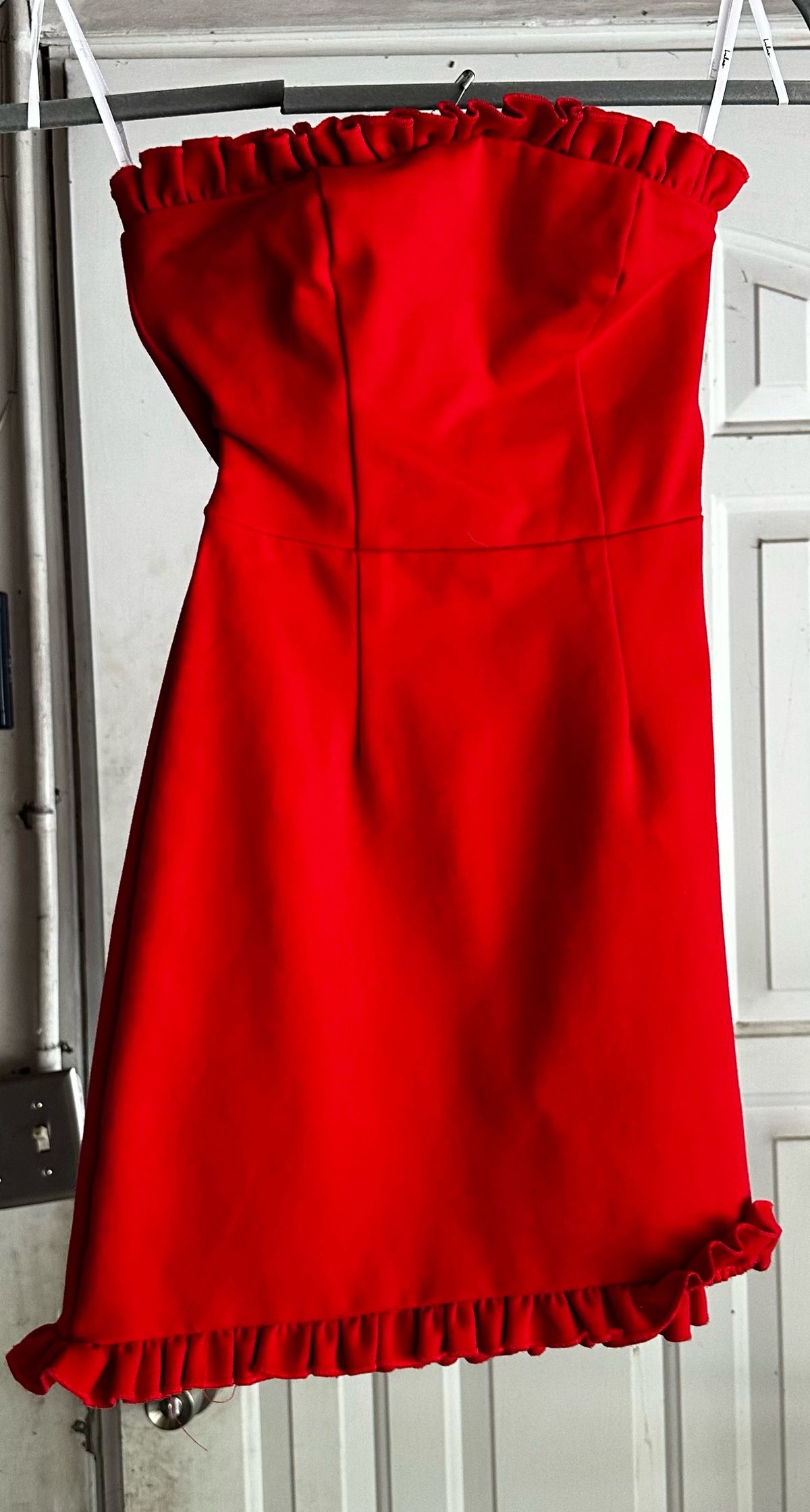 Style Party night Size 0 Strapless Red A-line Dress on Queenly