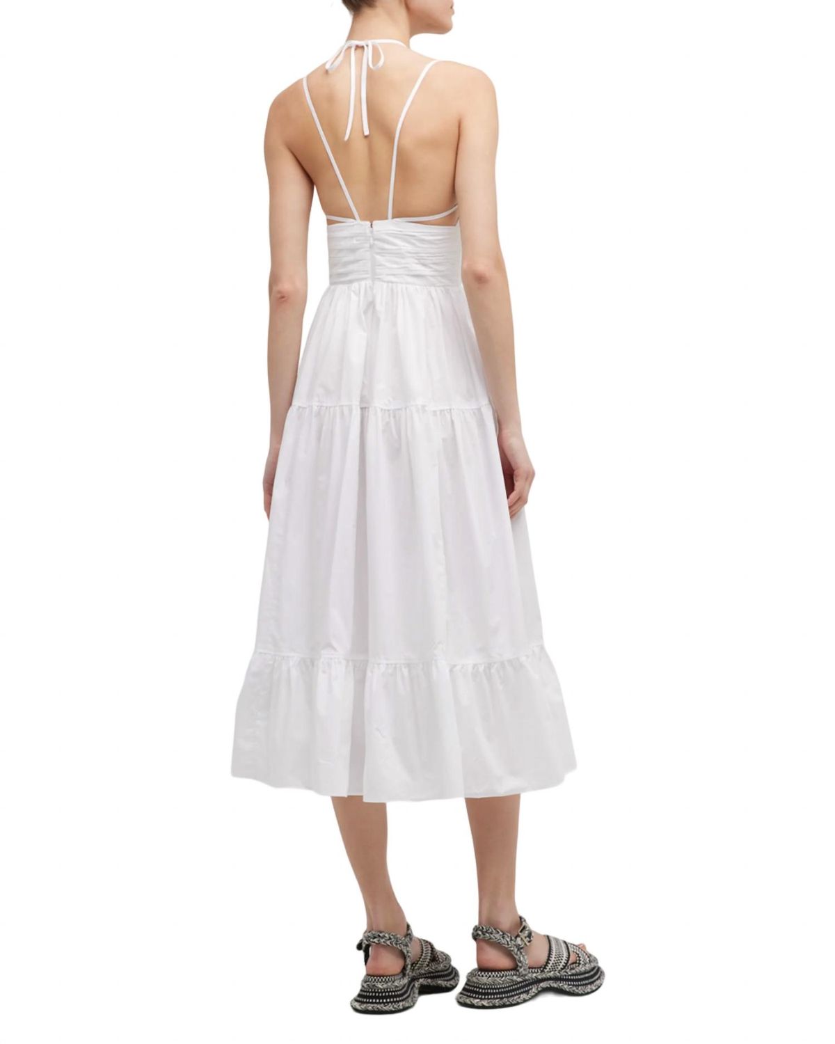 Style 1-1631351268-1901 Ulla Johnson Size 6 Halter White Cocktail Dress on Queenly