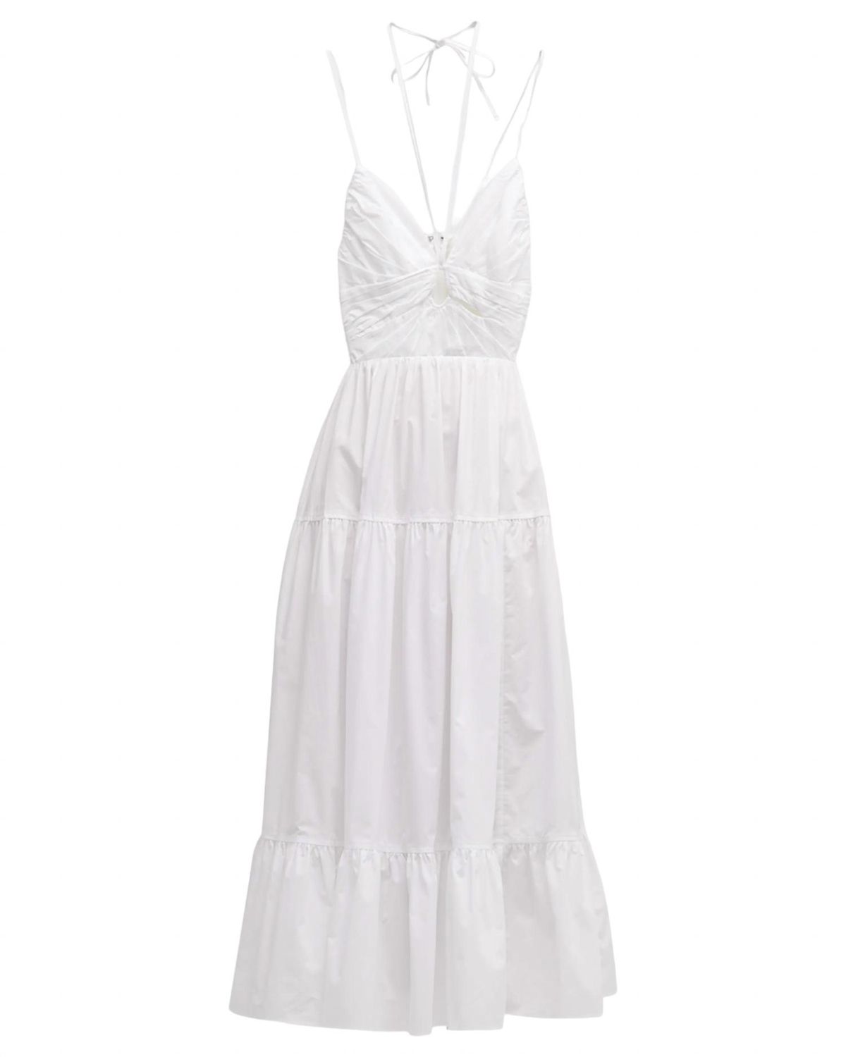 Style 1-1631351268-1901 Ulla Johnson Size 6 Halter White Cocktail Dress on Queenly