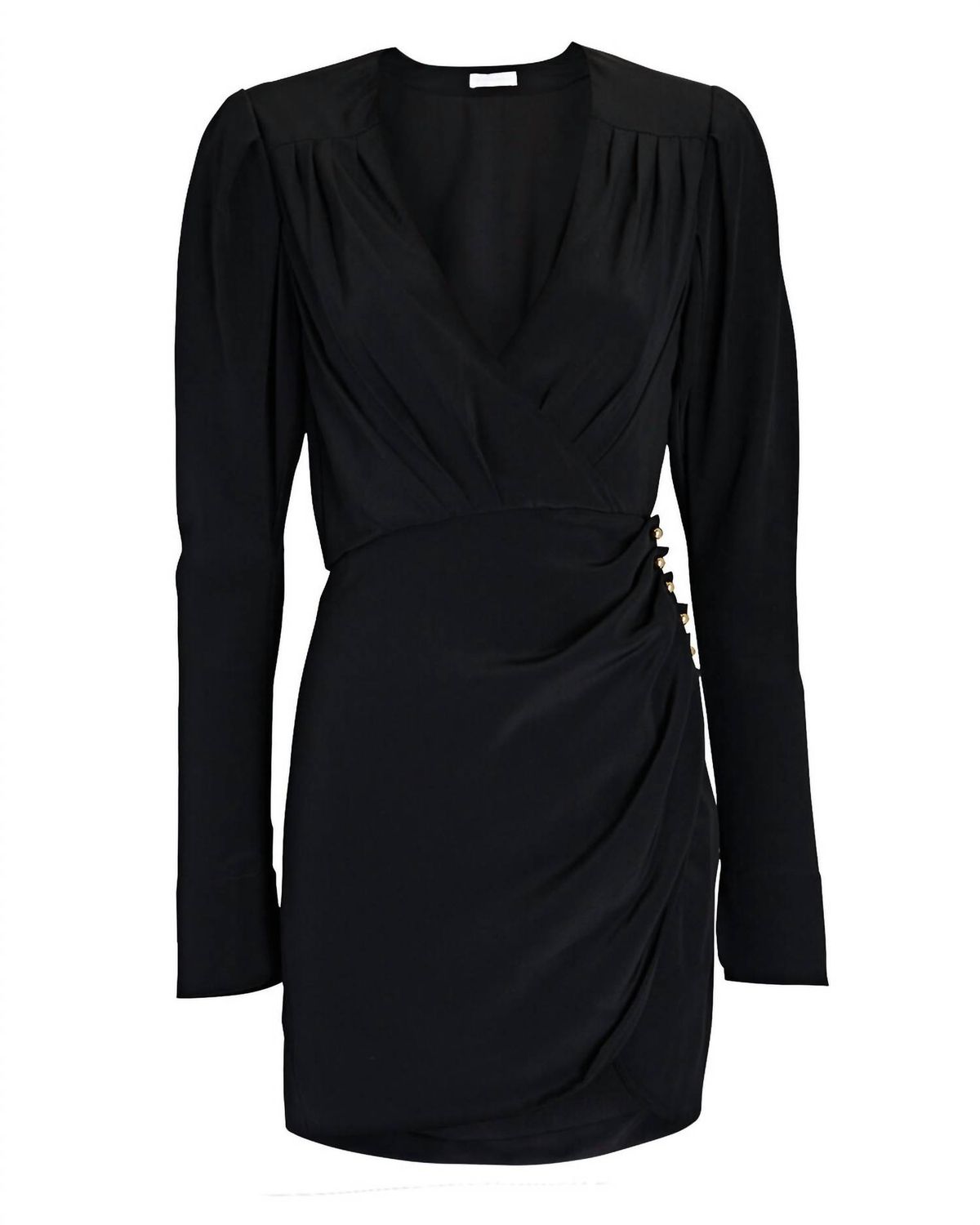 Style 1-1801039932-1498 JONATHAN SIMKHAI Size 4 Plunge Black Cocktail Dress on Queenly