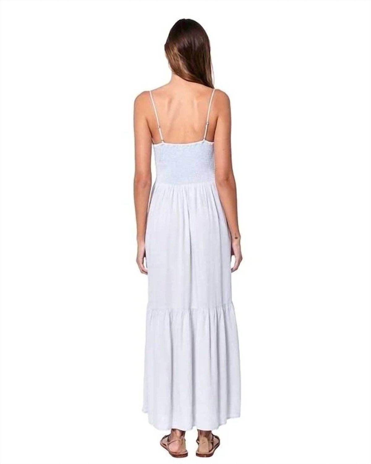 Style 1-2170950625-149 young fabulous & broke Size L White Floor Length Maxi on Queenly