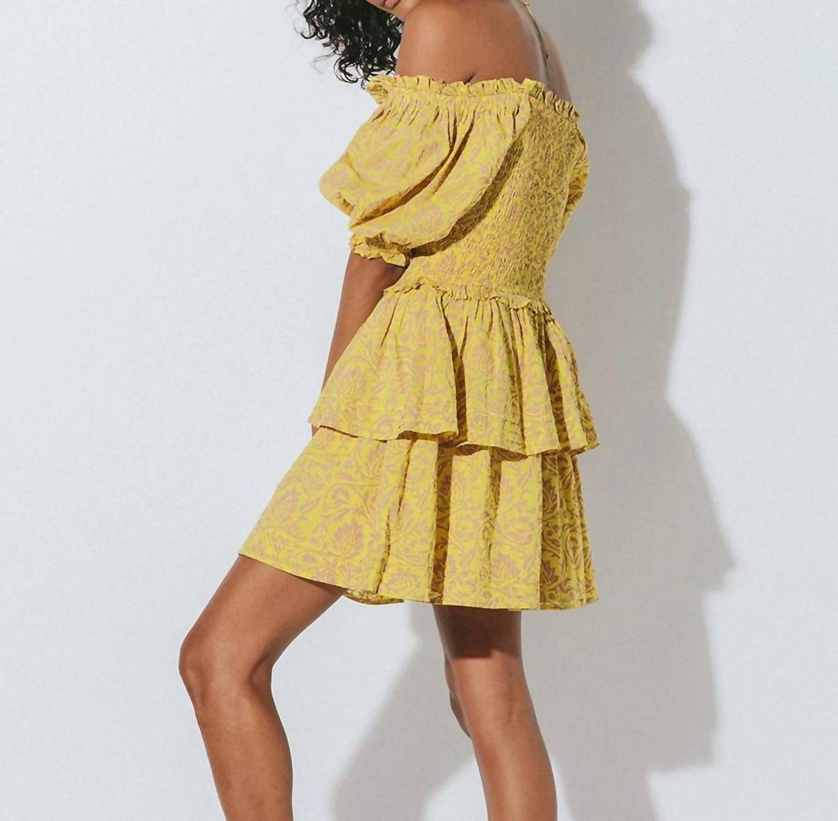 Style 1-2986576185-74 Cleobella Size S Yellow Cocktail Dress on Queenly