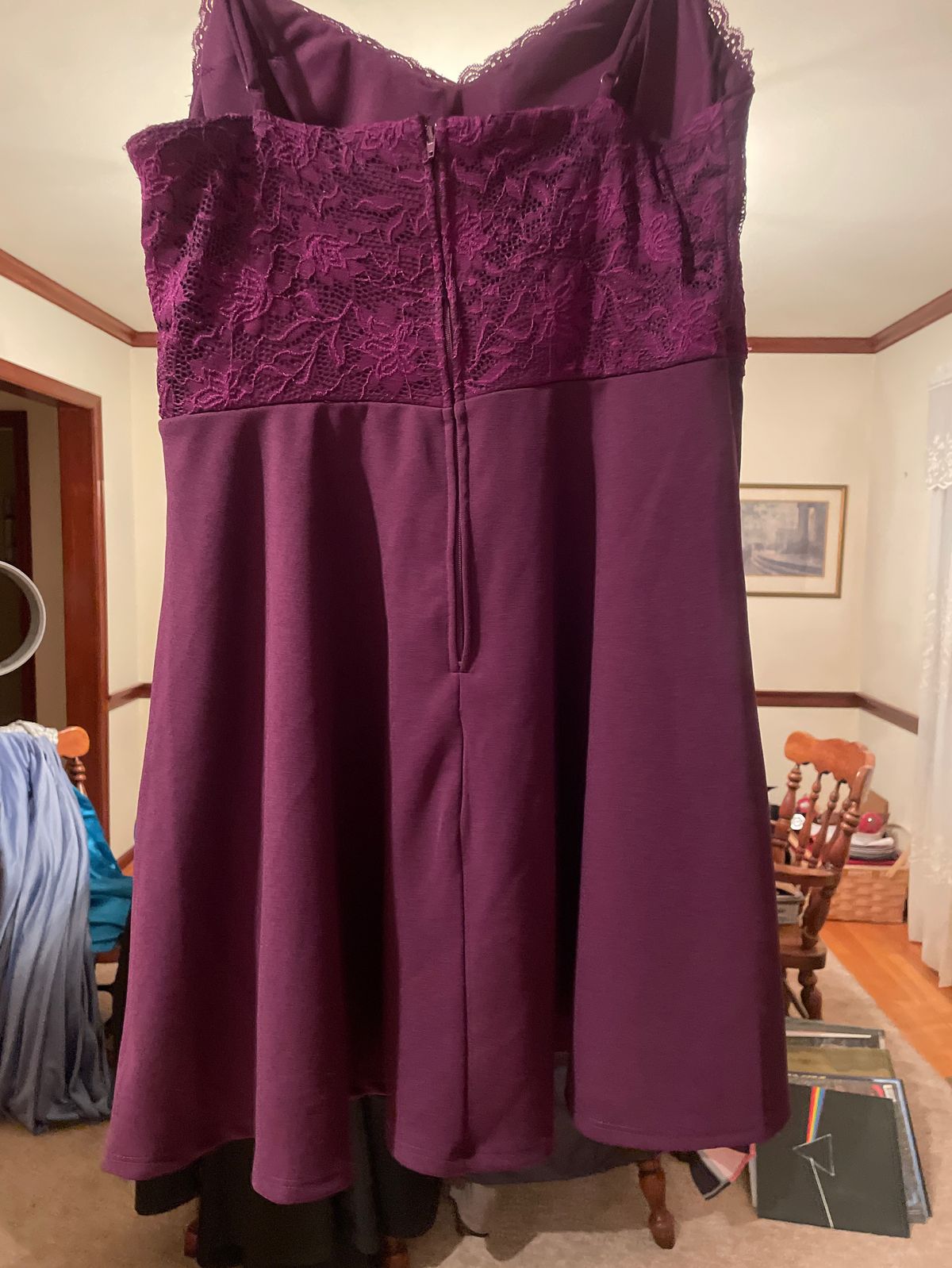 City studio Size L Homecoming Plunge Purple Cocktail Dress on Queenly
