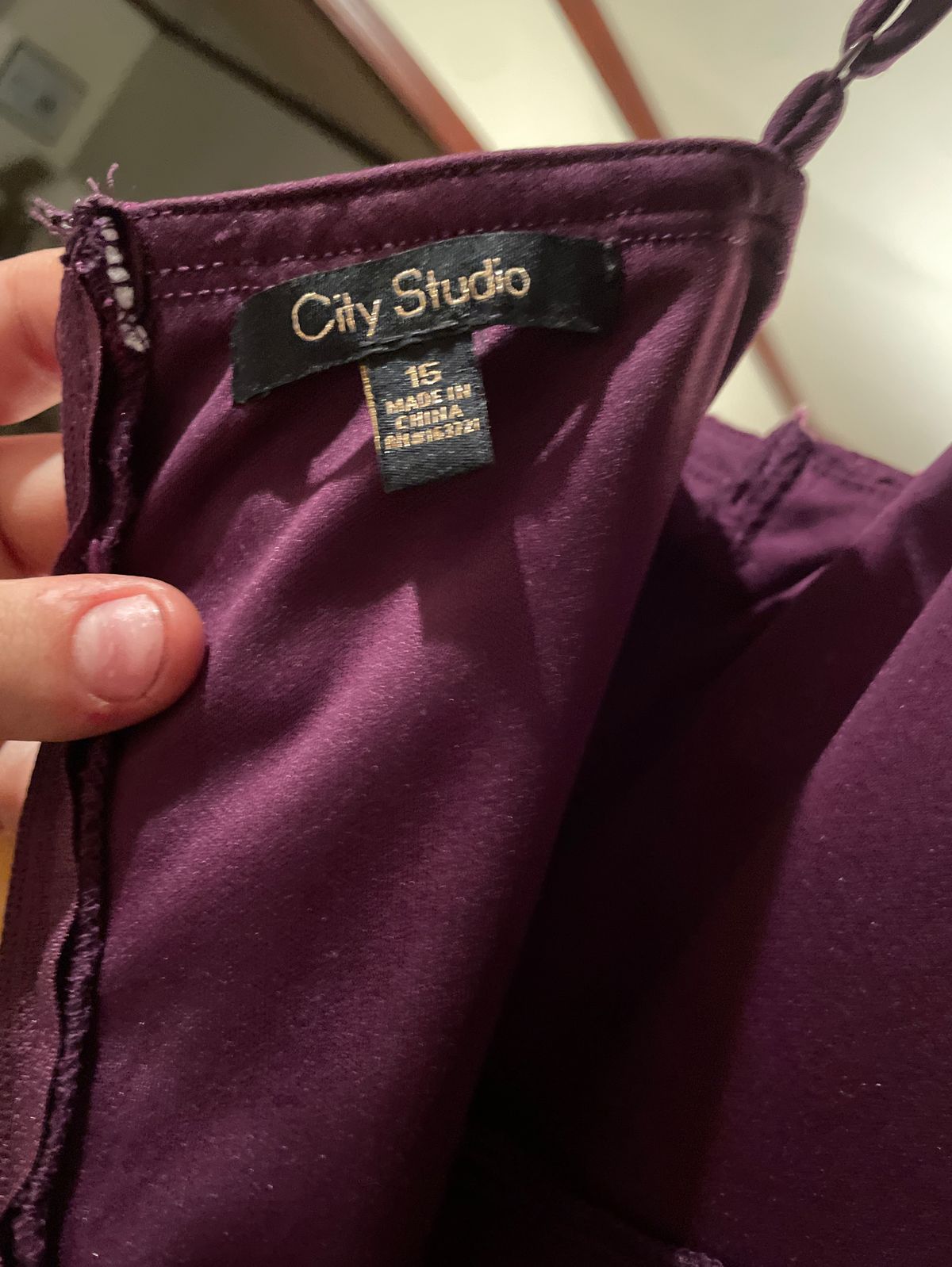 City studio Size L Homecoming Plunge Purple Cocktail Dress on Queenly