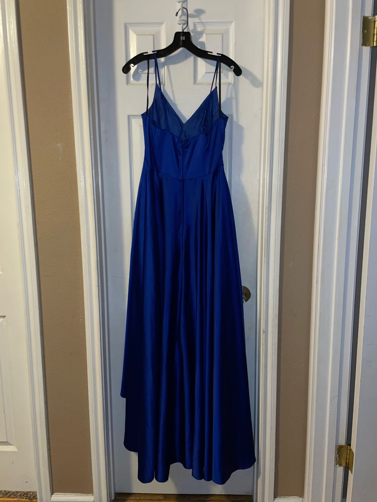 Style QY50R207 B. Darlin Girls Size 7 Homecoming Plunge Blue A-line Dress on Queenly