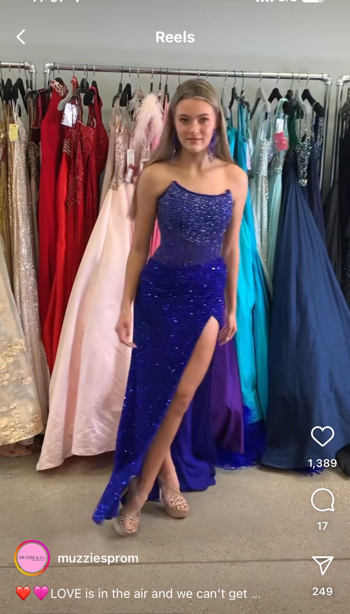 Ashley Lauren Size 4 Prom Strapless Blue Side Slit Dress on Queenly