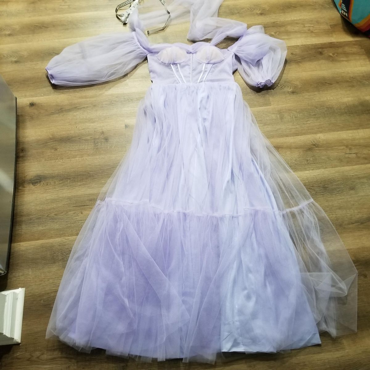 Dupe of Milla "Ocean Wave" Size 8 Sheer Purple Ball Gown on Queenly