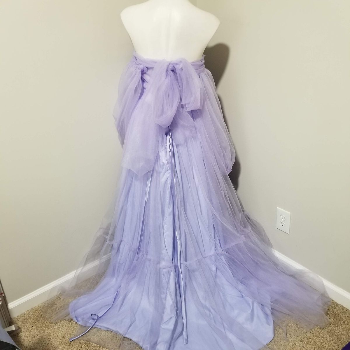 Dupe of Milla "Ocean Wave" Size 8 Sheer Purple Ball Gown on Queenly