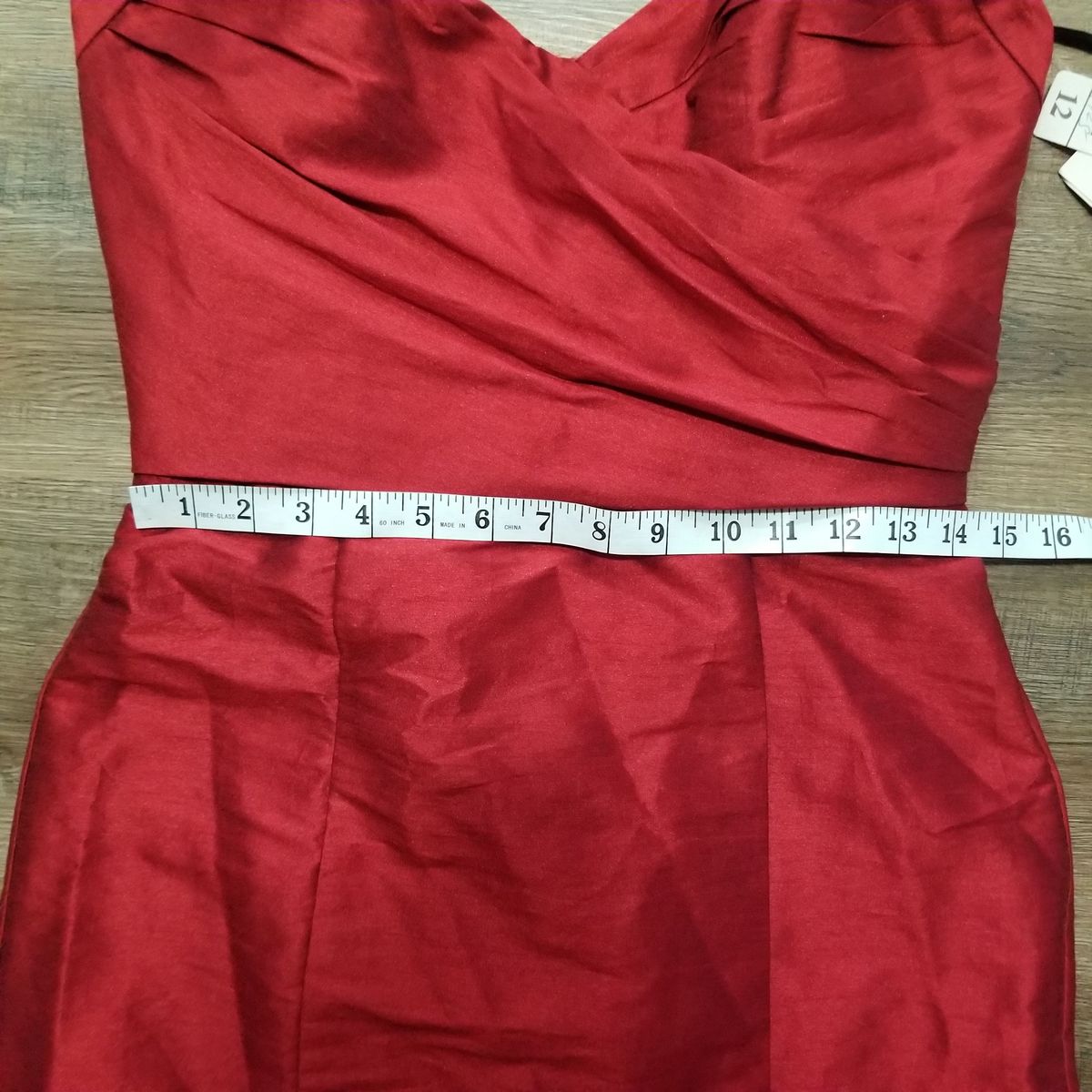 Style 5125 (Petite, fits street 6-8) Jim Hjelm Occasions Size 12 Strapless Red Mermaid Dress on Queenly