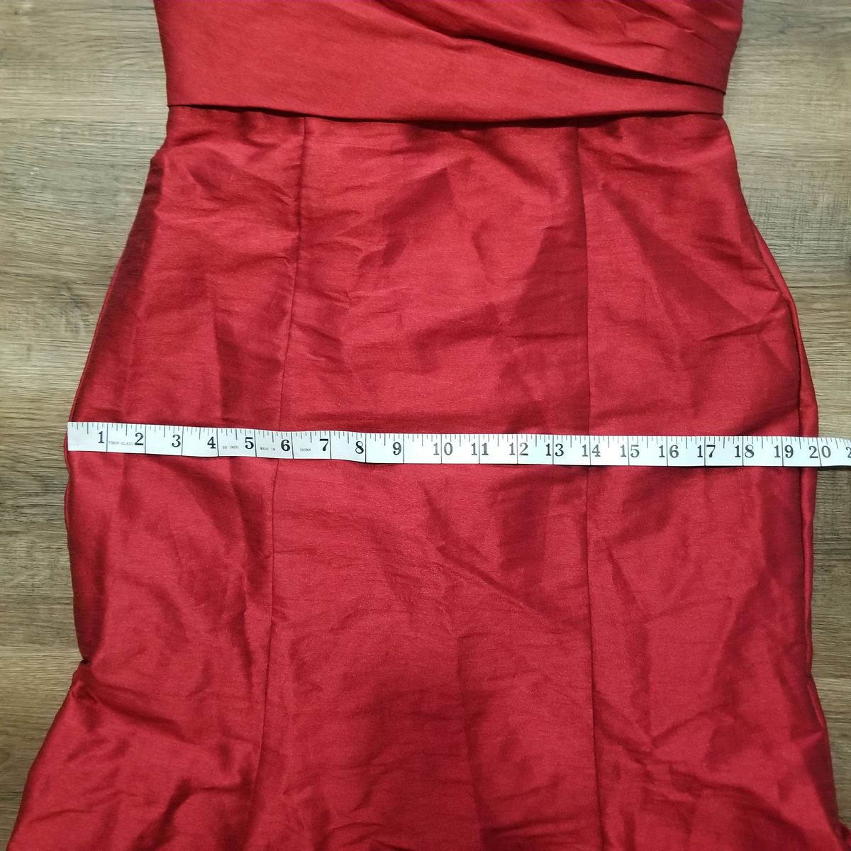 Style 5125 (Petite, fits street 6-8) Jim Hjelm Occasions Size 12 Strapless Red Mermaid Dress on Queenly