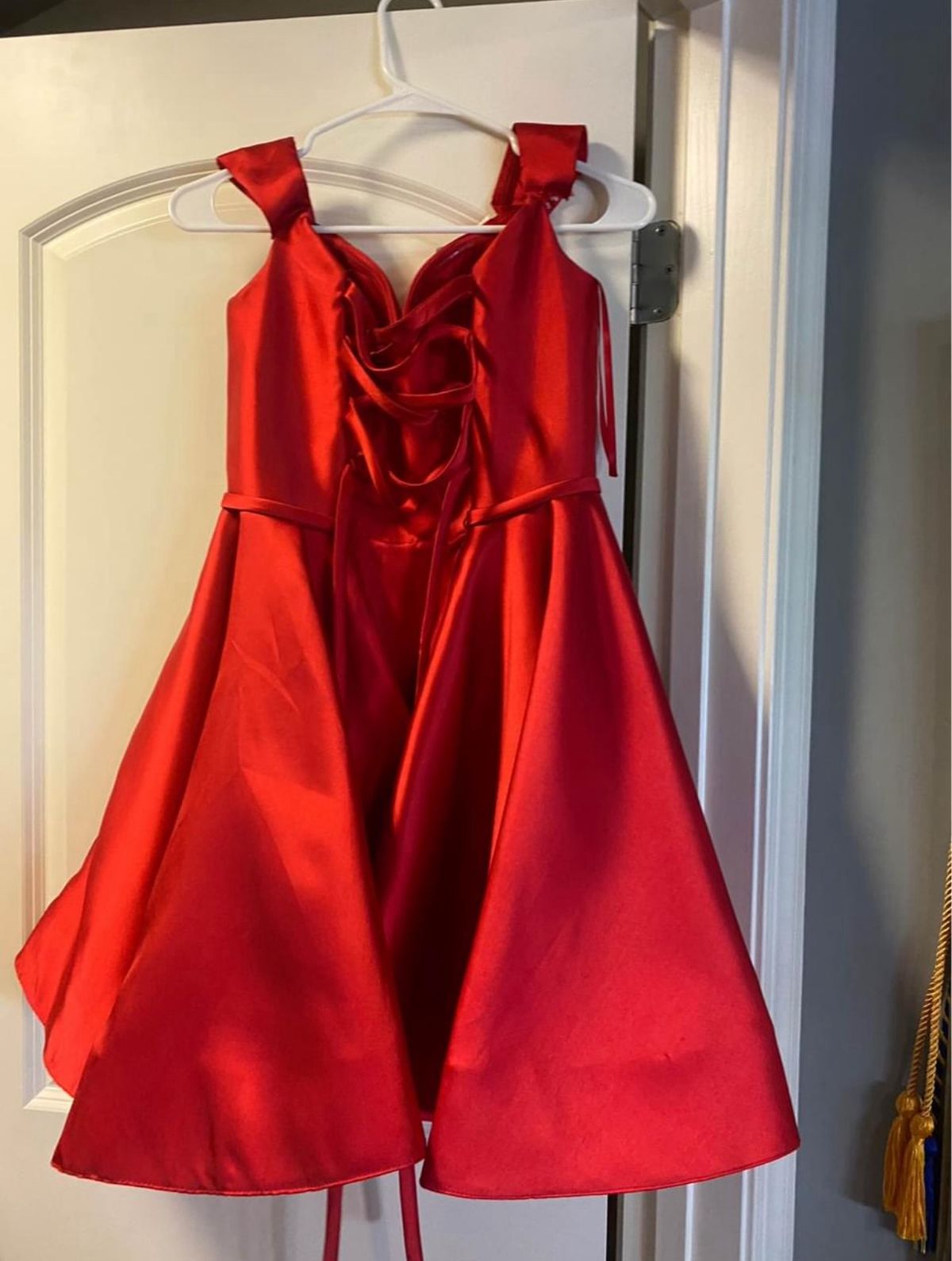 Clarisse Size 0 Prom Plunge Red A-line Dress on Queenly